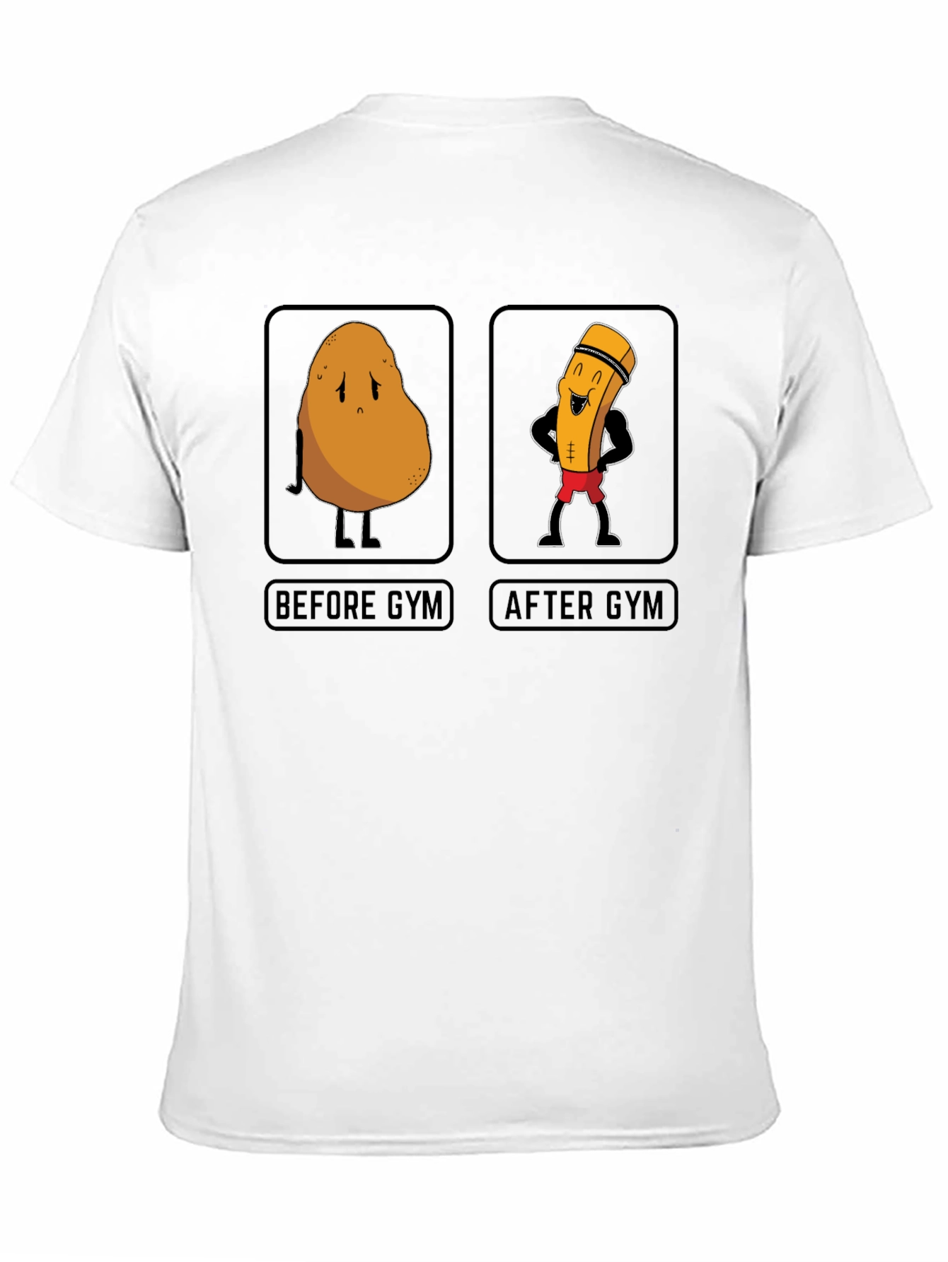 Black Funny Gym Potato T-Shirt view 11