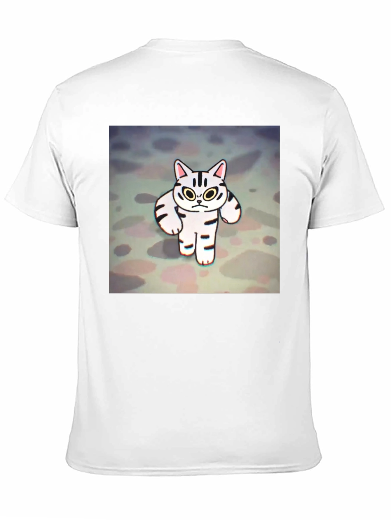 Black Funny Cat Graphic Tee - Black Cotton T-Shirt view 11