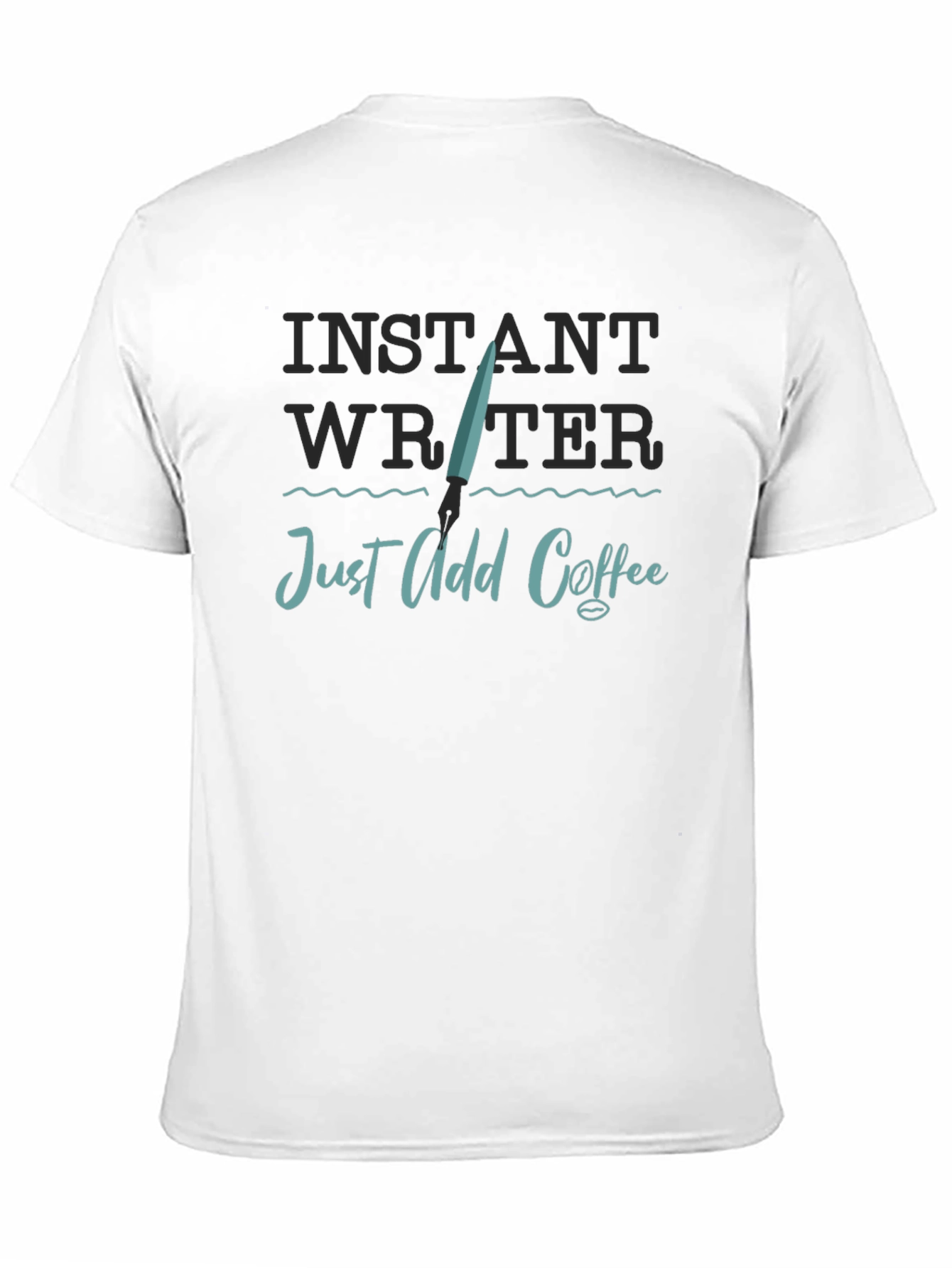 Black Instant Writer T-Shirt - Just Add Coffee! view 11