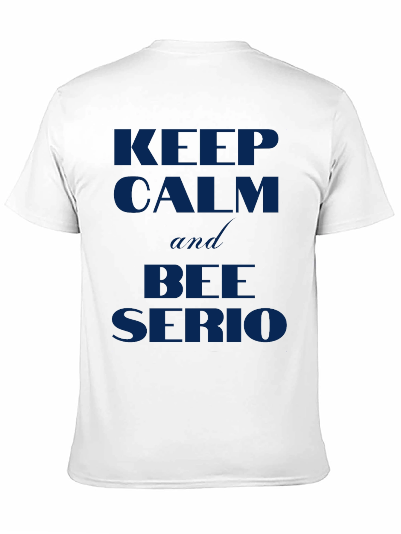 Black Keep Calm and Bee Serio T-Shirt - Men's Graphic Tee view 11
