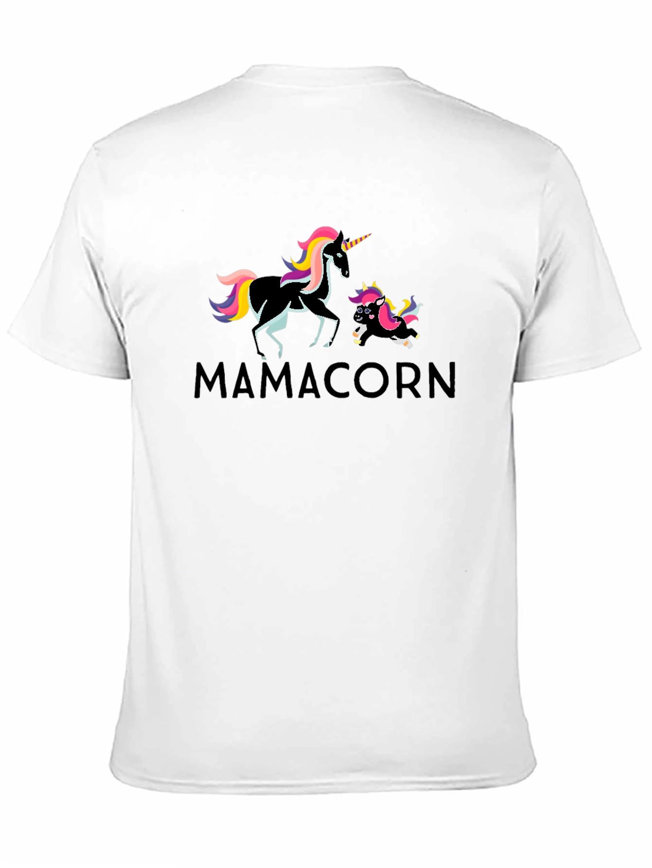 Black MamAcorn Unicorn T-Shirt - Soft Cotton view 11