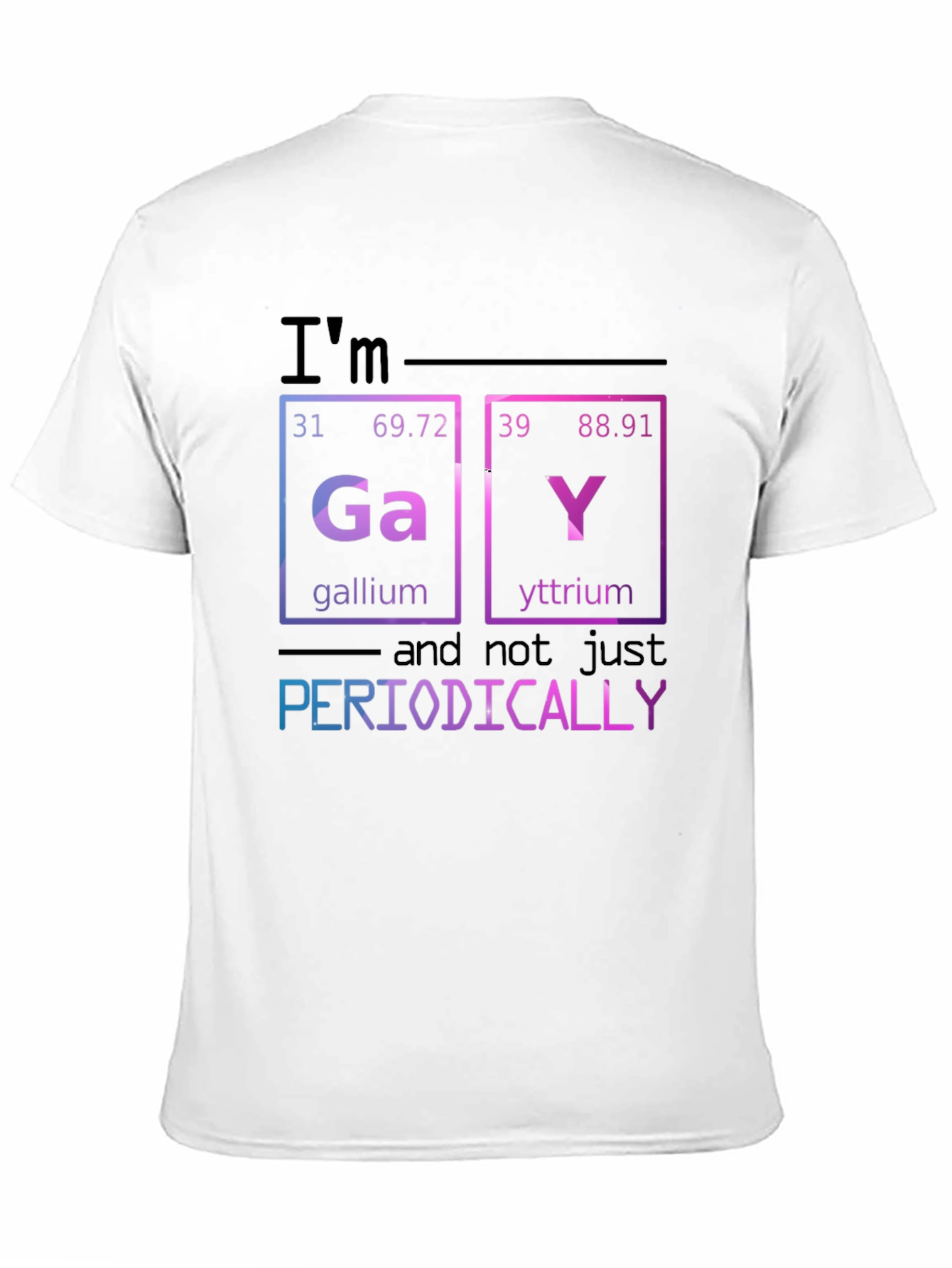 Black I'm Gay Periodically T-Shirt view 11