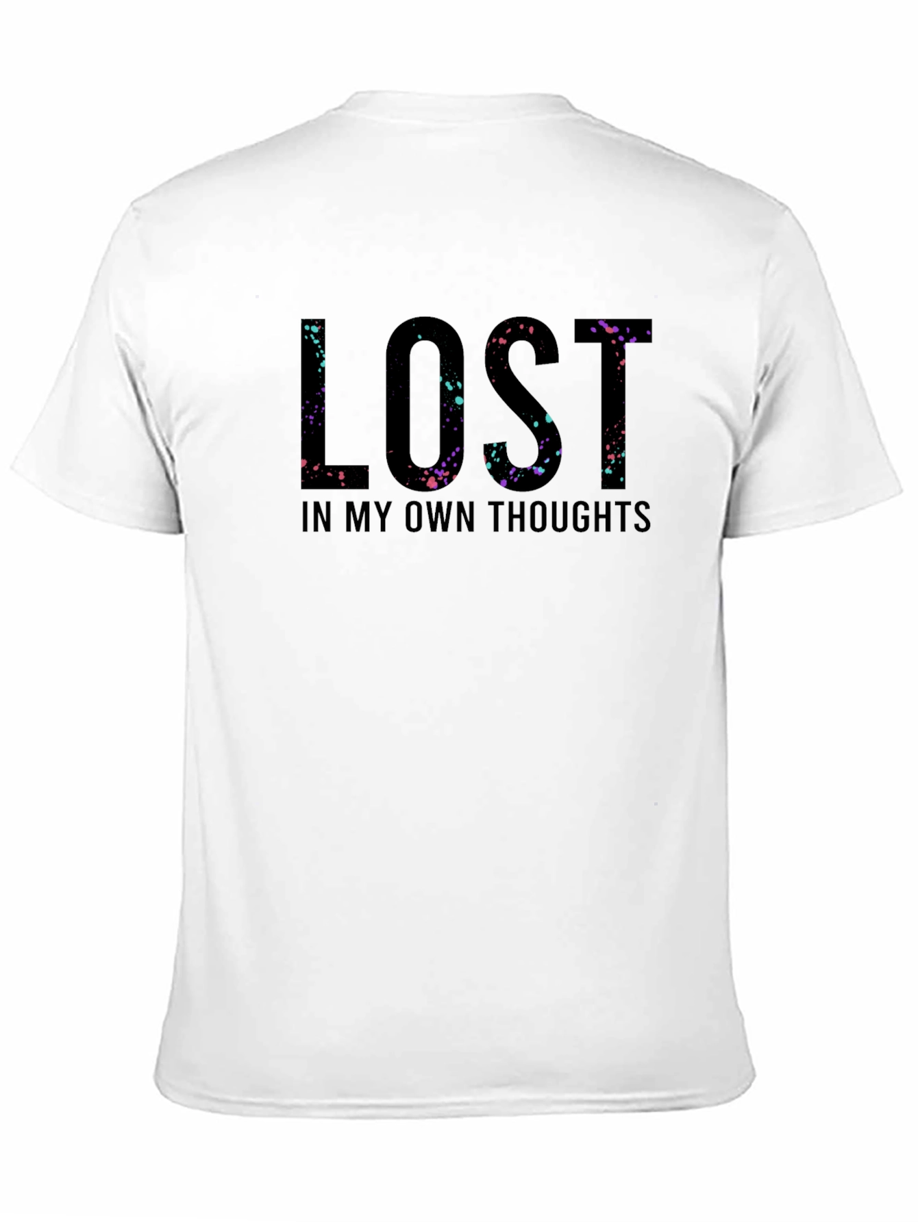 Black Lost in My Own Thoughts Graphic T-Shirt view 11