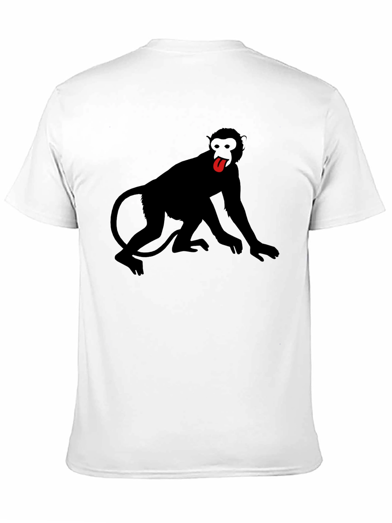 Black Monkey Tongue Out Graphic Tee - Black view 11