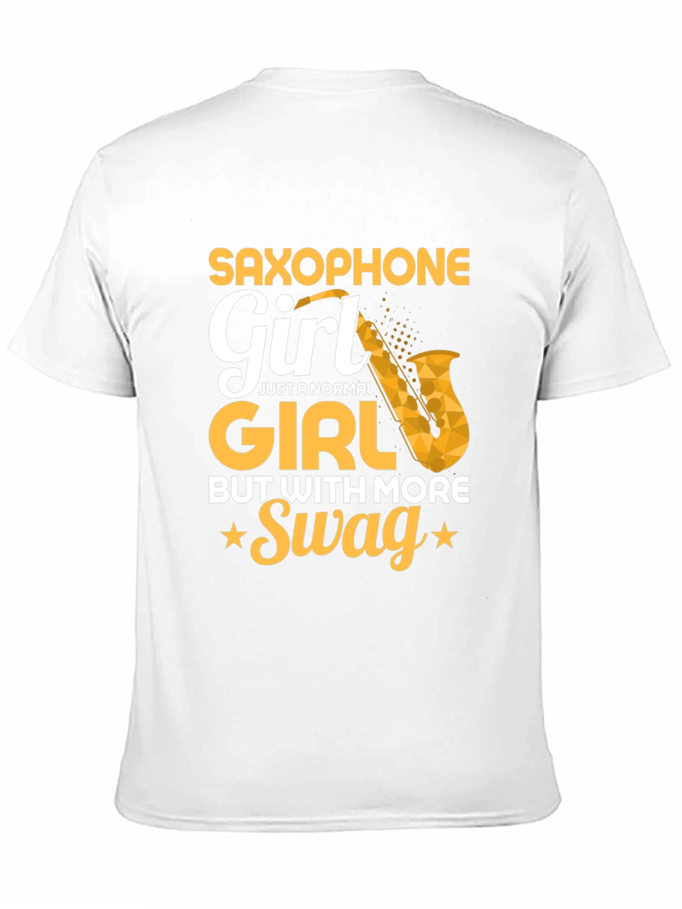 Black Saxophone Girl T-Shirt - Swag Musician Tee view 11