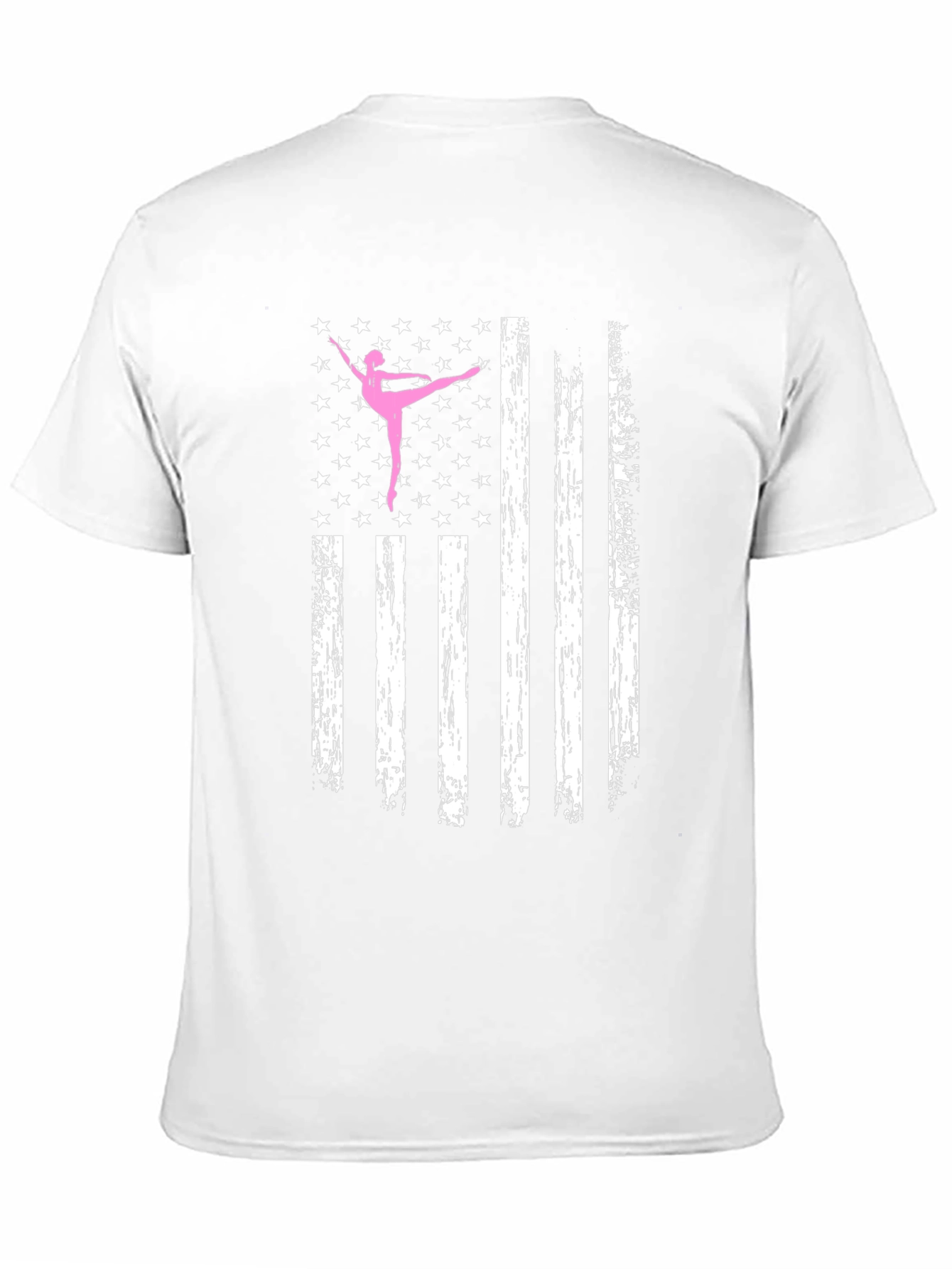 Black Ballet Dancer American Flag Black T-Shirt view 11