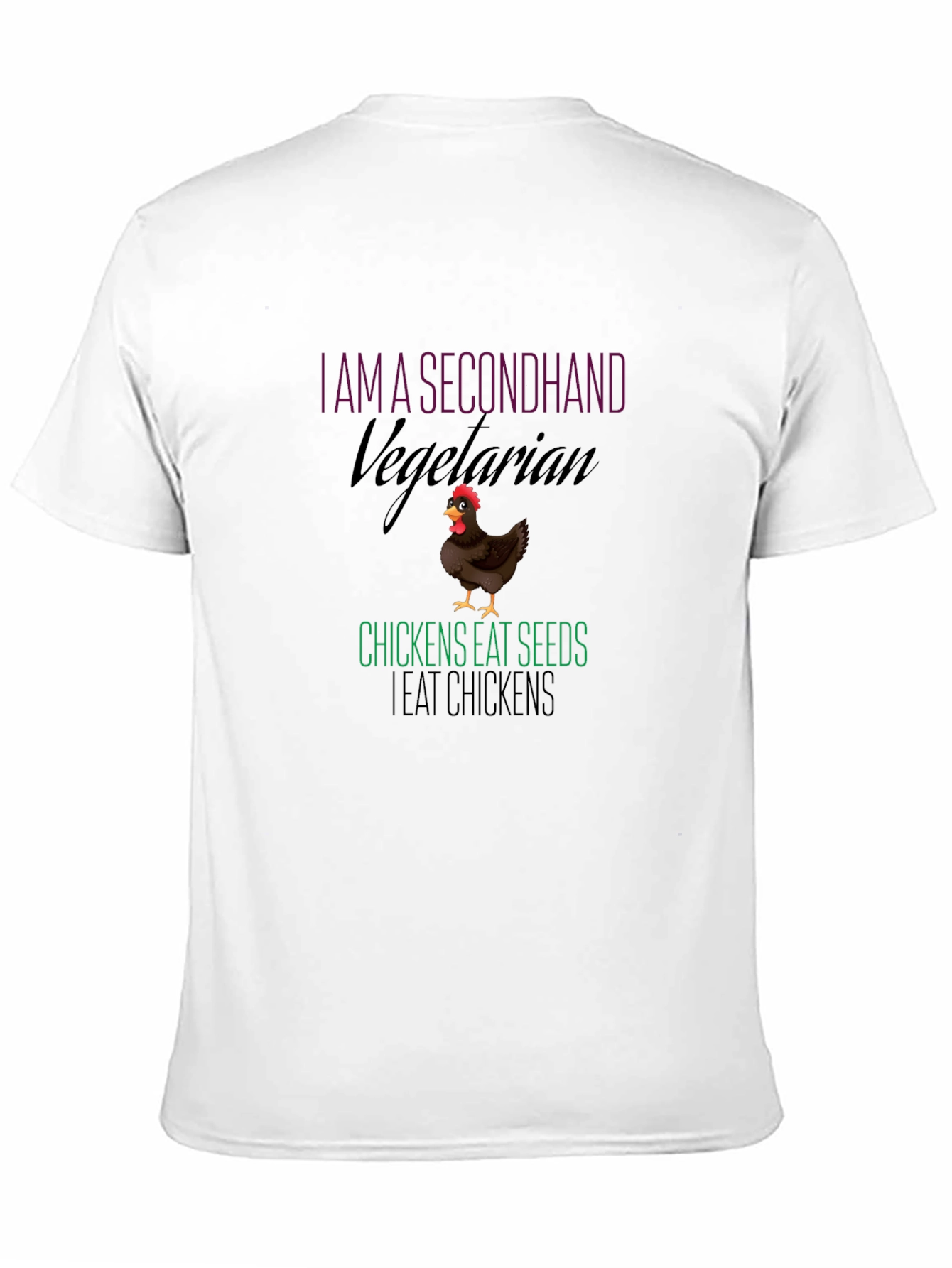 Black Secondhand Vegetarian Chicken Graphic Tee view 11