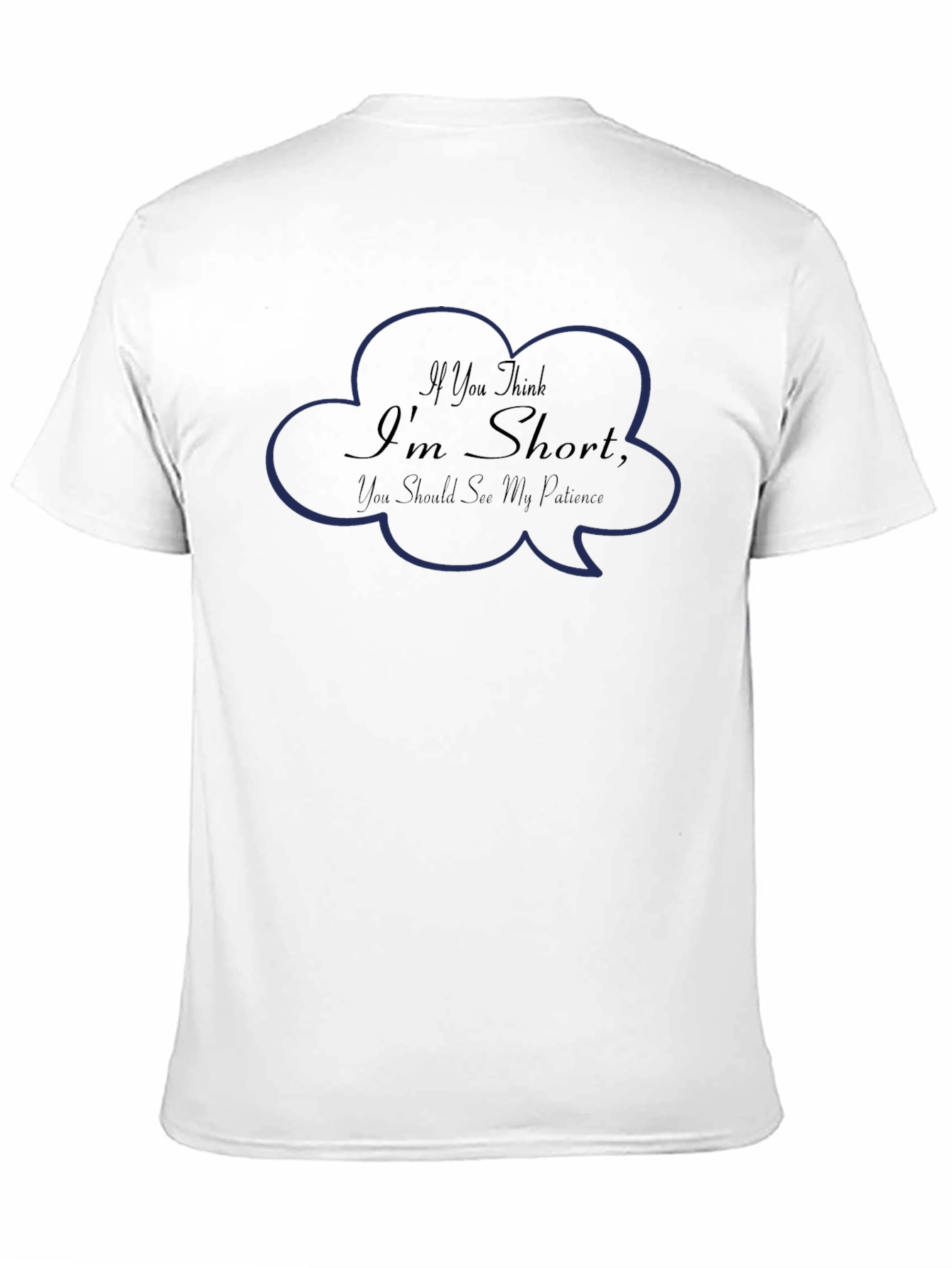 Black Funny Short Person Patience T-Shirt view 11