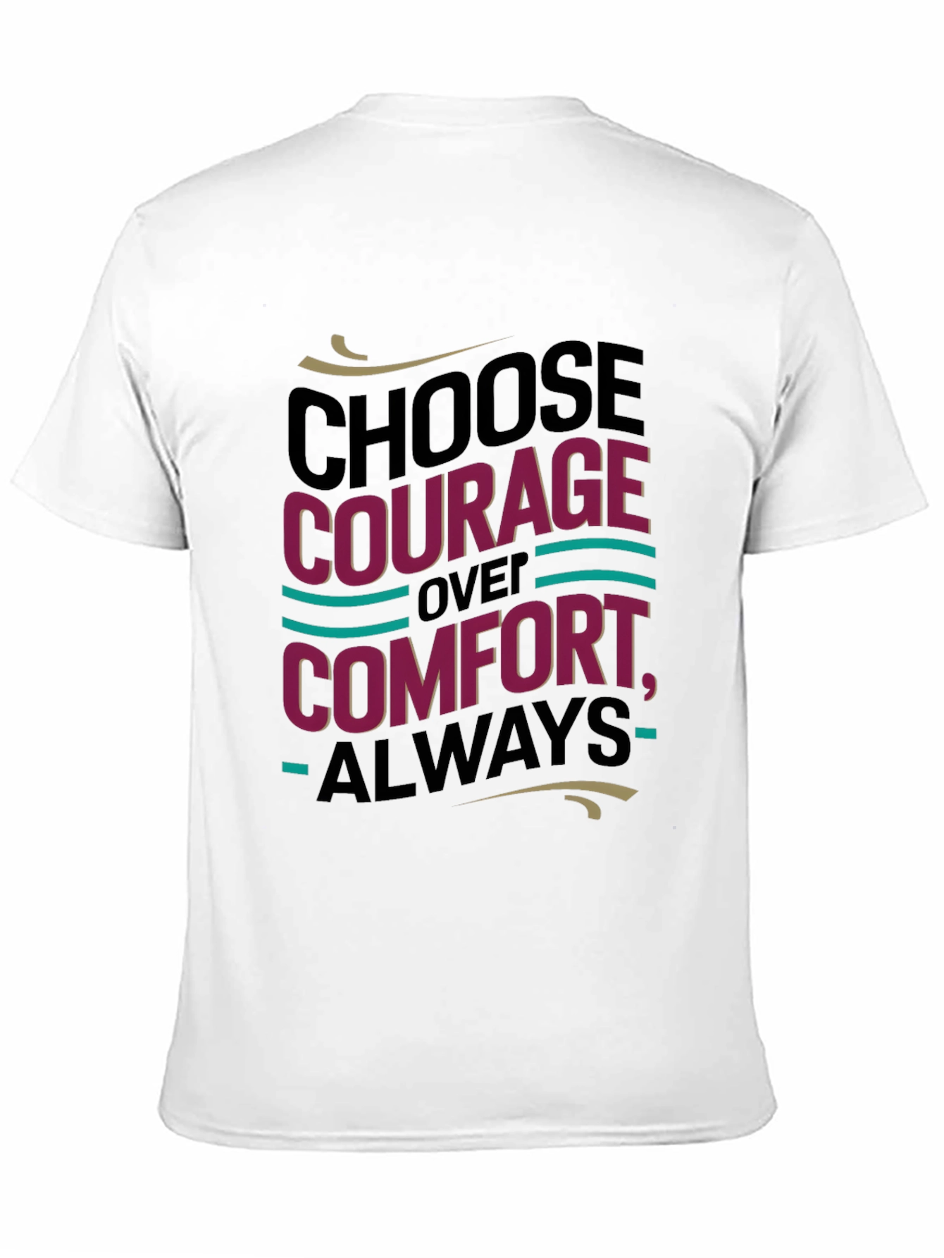 Black Choose Courage T-Shirt - Motivational Tee view 11
