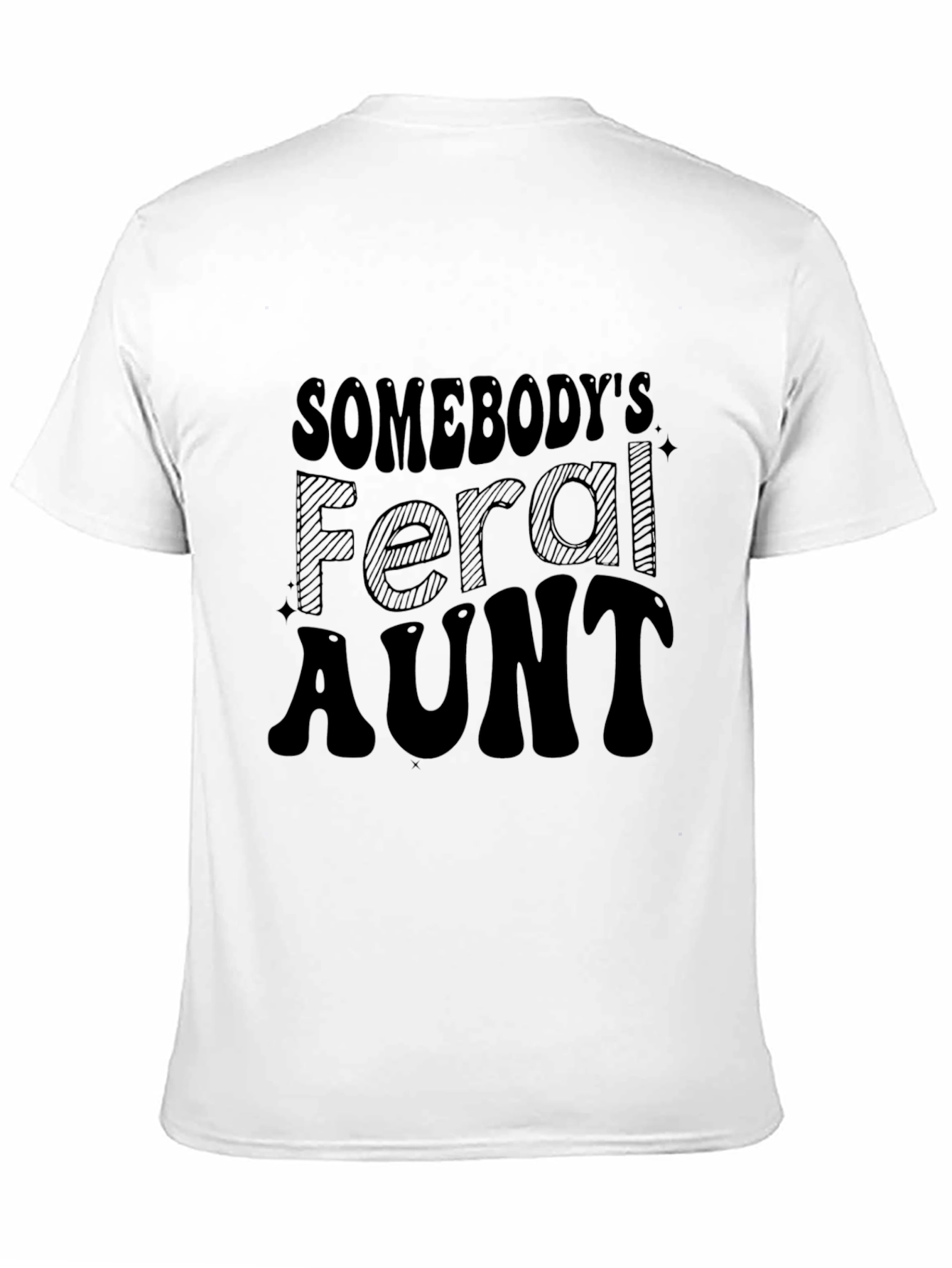Black Somebody's Feral Aunt Graphic Tee - Black view 11