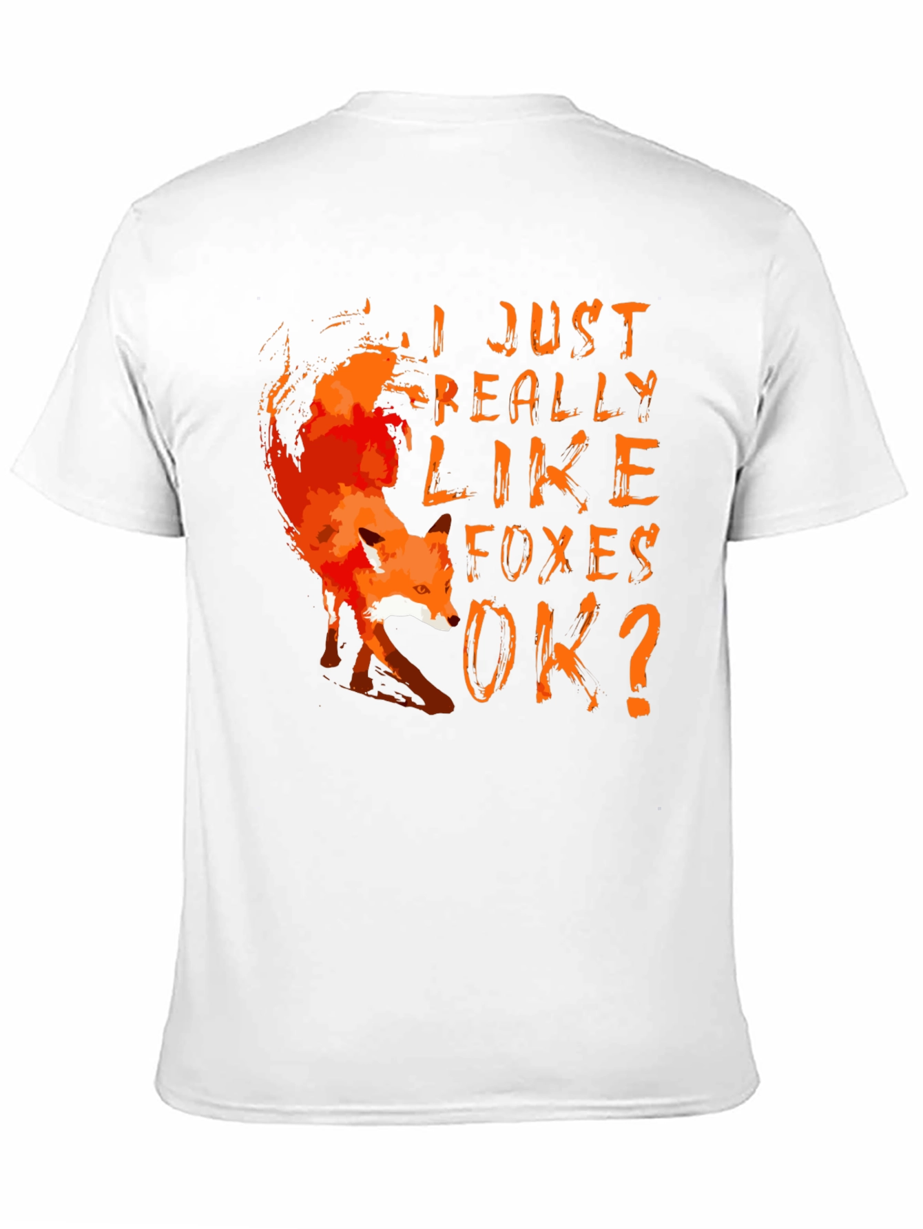 Black I Just Really Like Foxes OK T-Shirt view 11