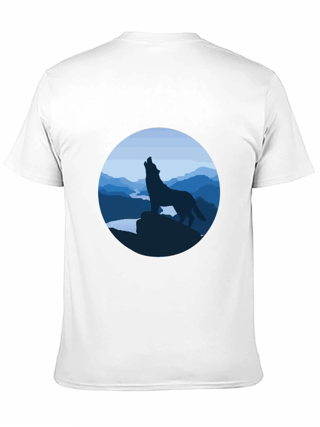 Black Wolf Howling Graphic Tee - Black view 11