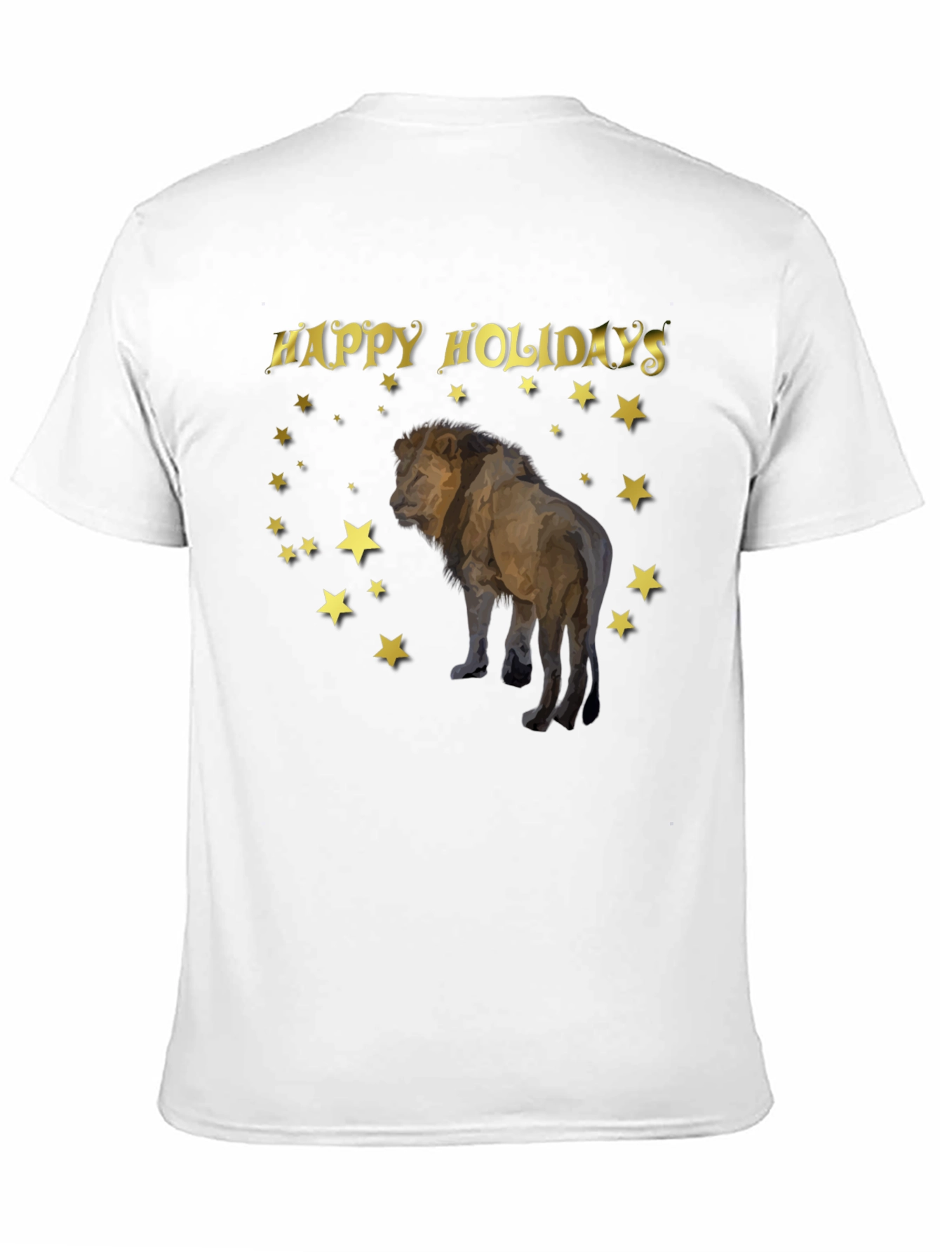 Black Holiday Lion Graphic T-Shirt view 11