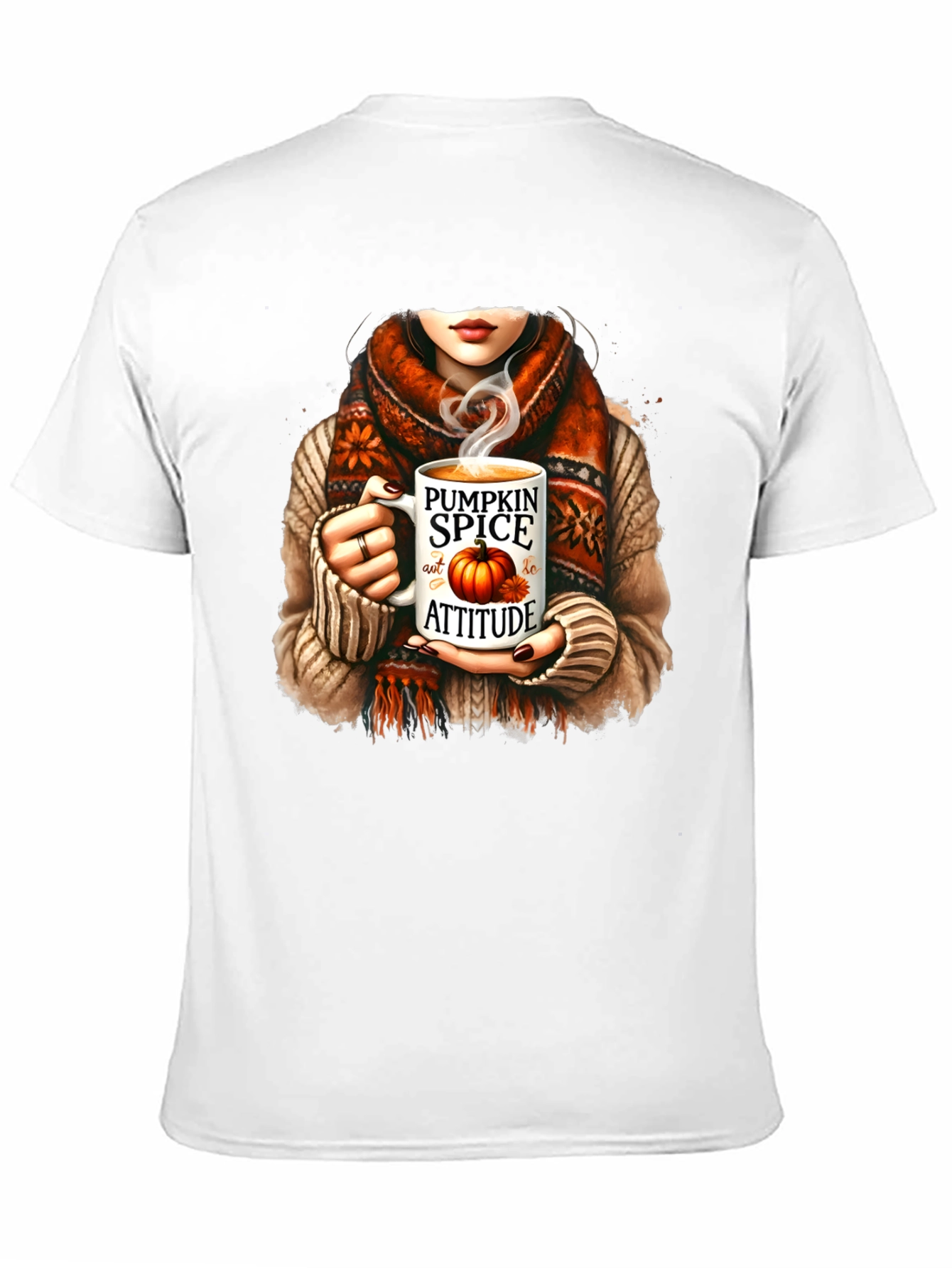 Black Pumpkin Spice Attitude T-Shirt Fall Graphic Tee view 11