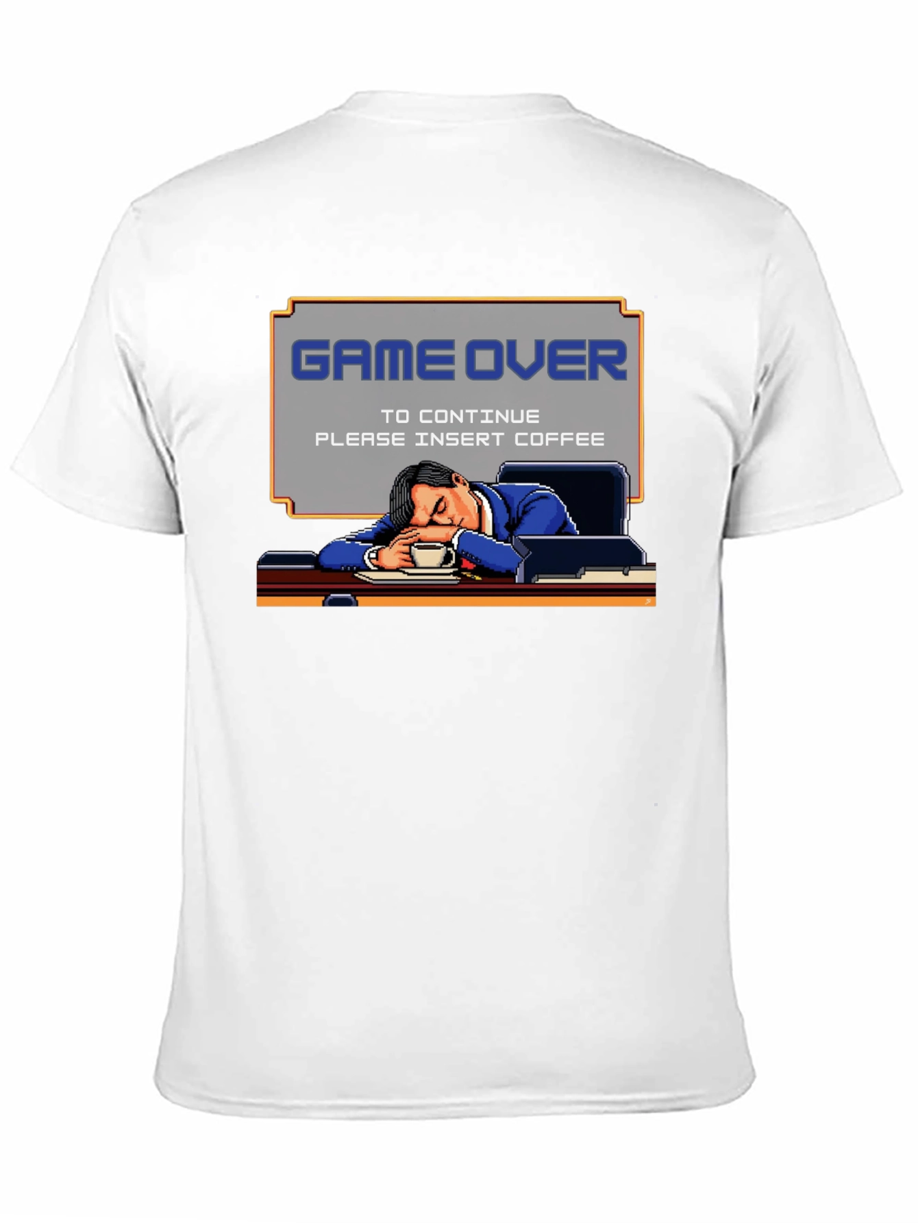 Black Game Over Insert Coffee T-Shirt view 11