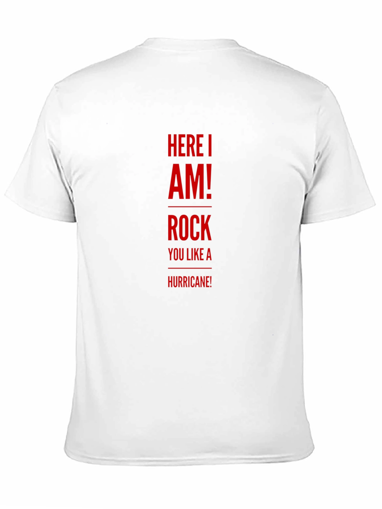 Black Here I Am Rock You Like A Hurricane Graphic T-Shirt view 11