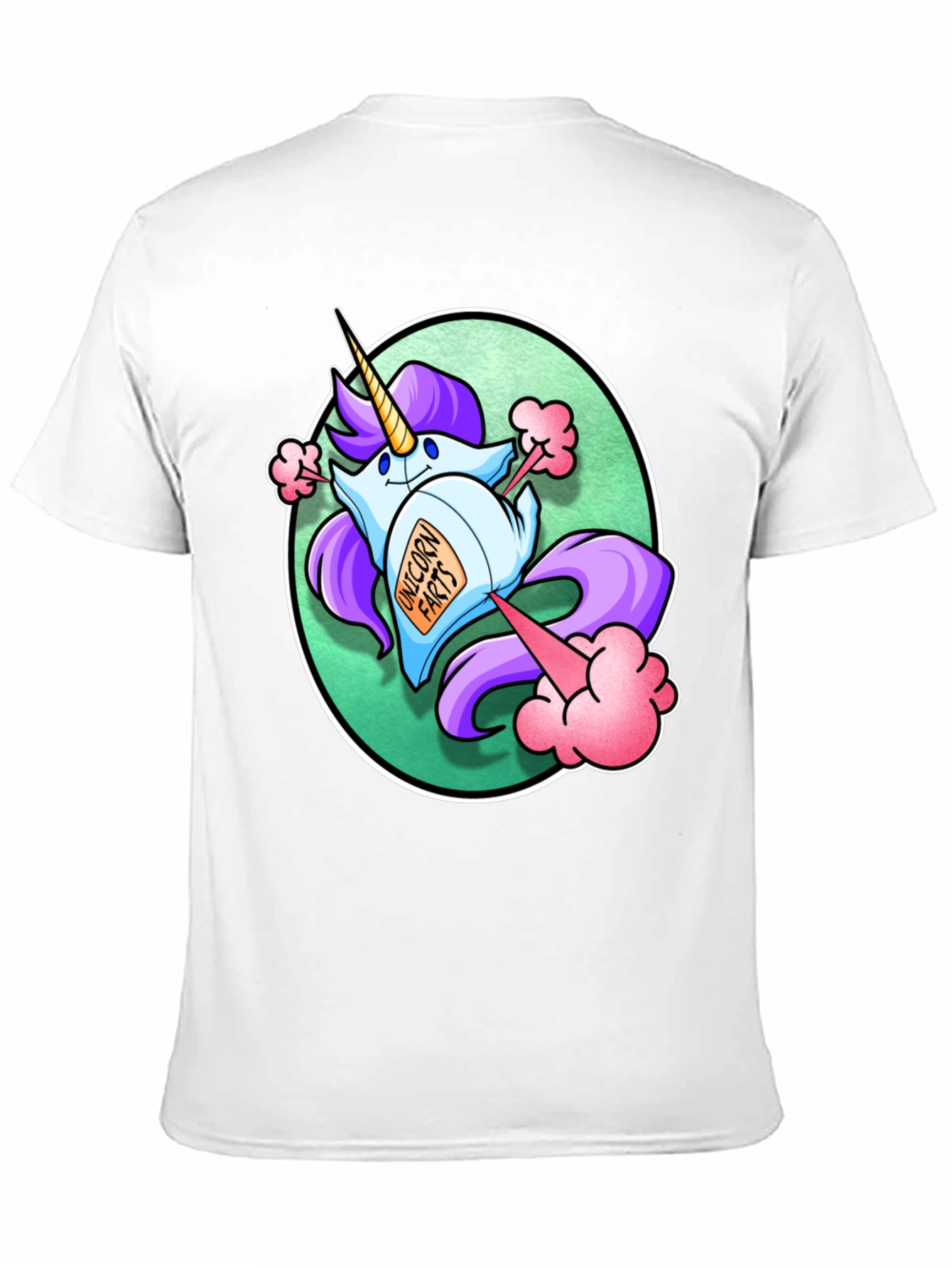 Black Unicorn Farts Graphic T-Shirt view 11