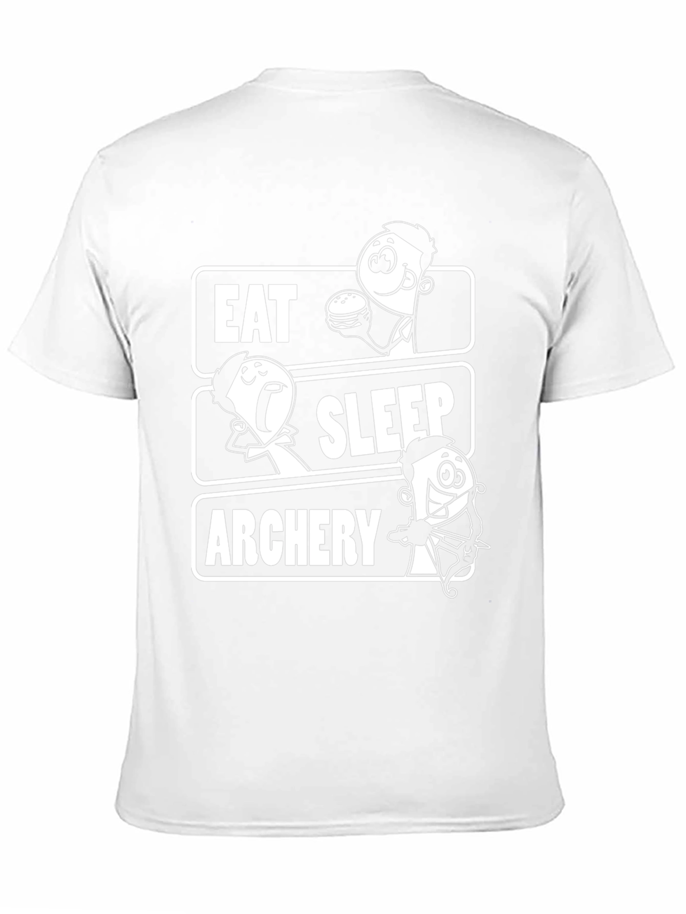 Black Eat Sleep Archery Black Graphic Tee view 11