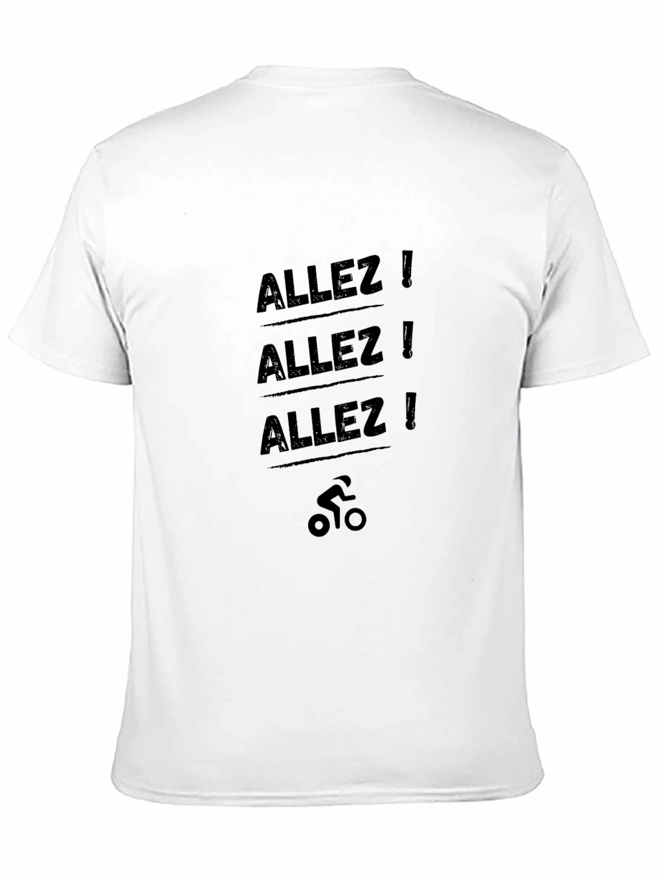 Black Allez! Cycling T-Shirt - Black Graphic Tee view 11