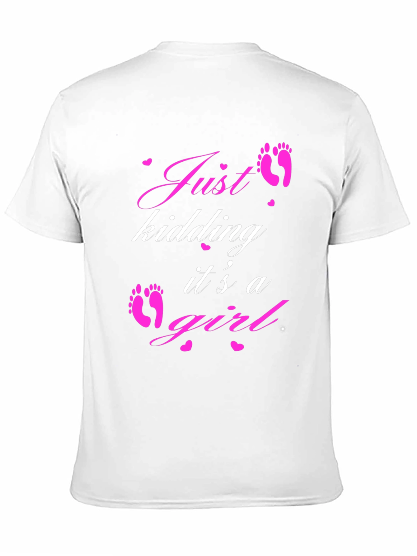 Black Just Kidding It's a Girl T-Shirt view 11