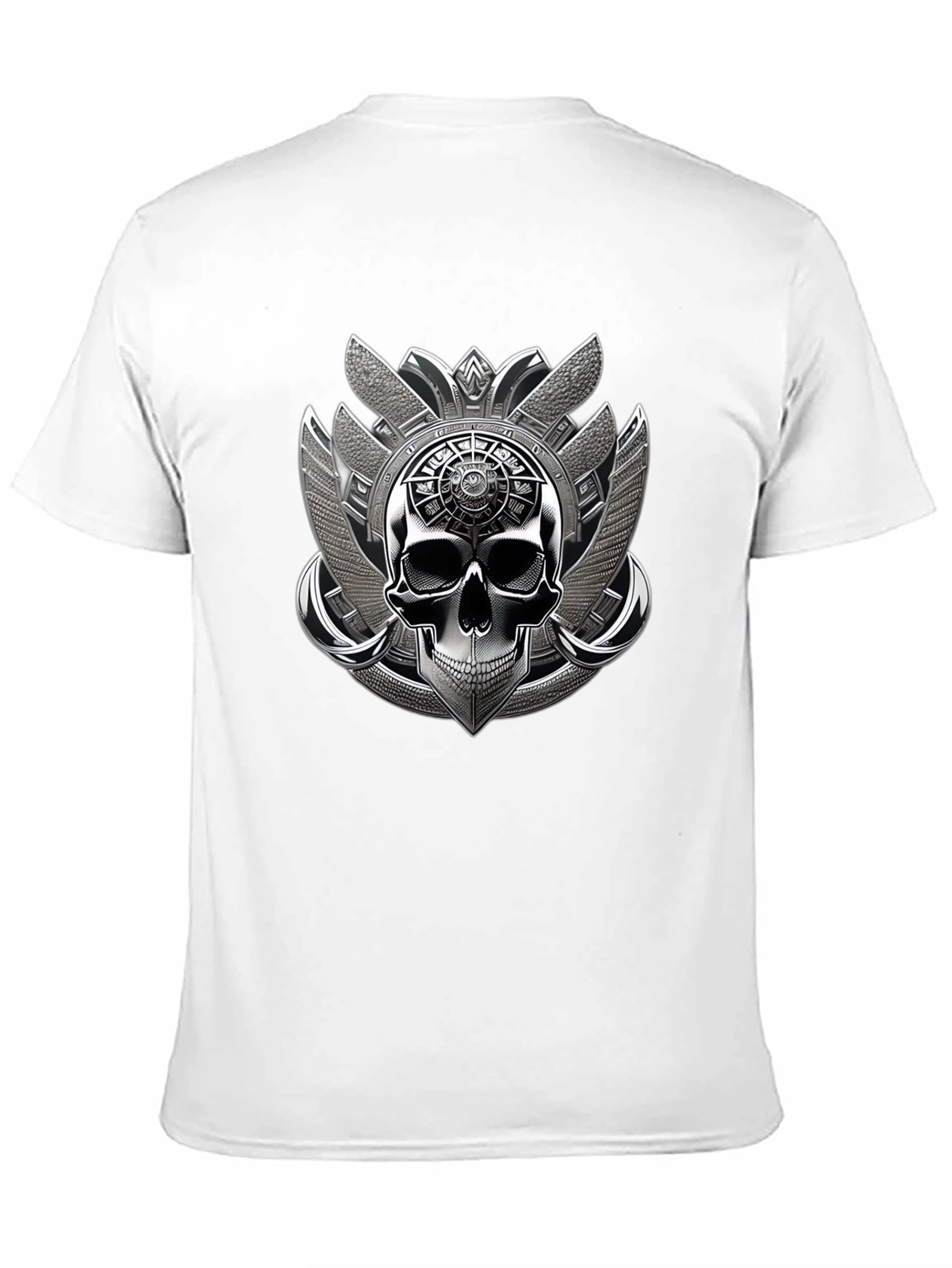 Black Skull Emblem Graphic Tee - Black view 11
