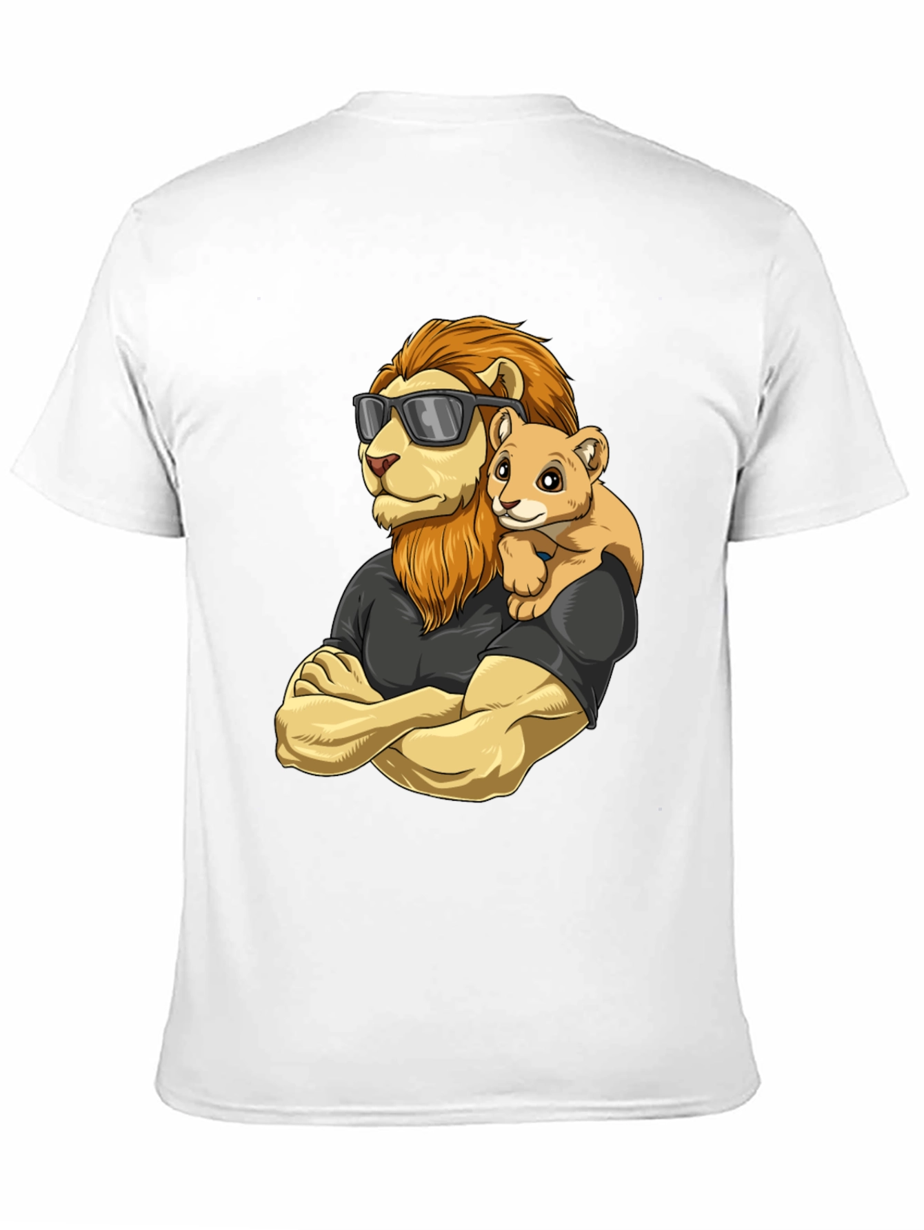 Black Lion Dad & Cub T-Shirt - Father's Day Gift view 11
