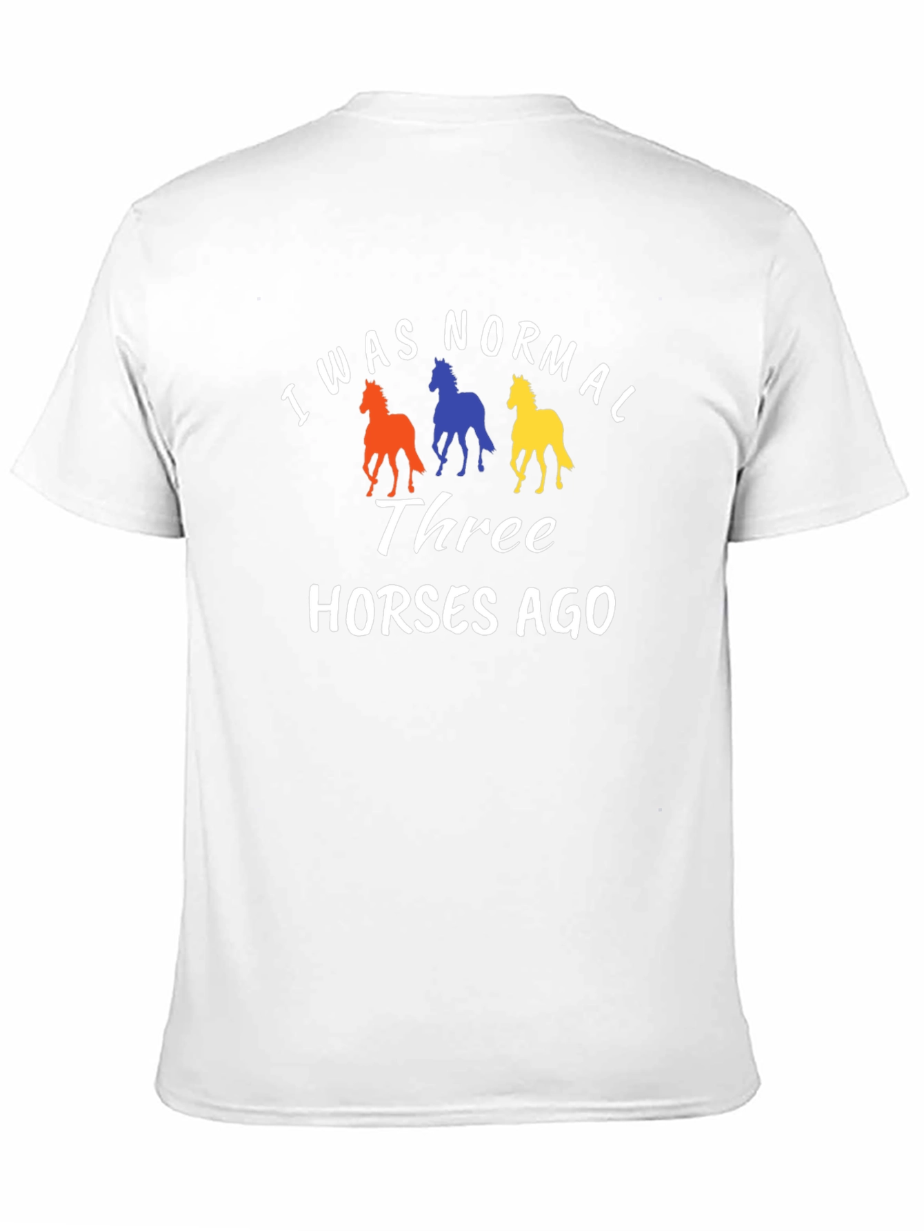 Black Funny "I Was Normal Three Horses Ago" T-Shirt view 11