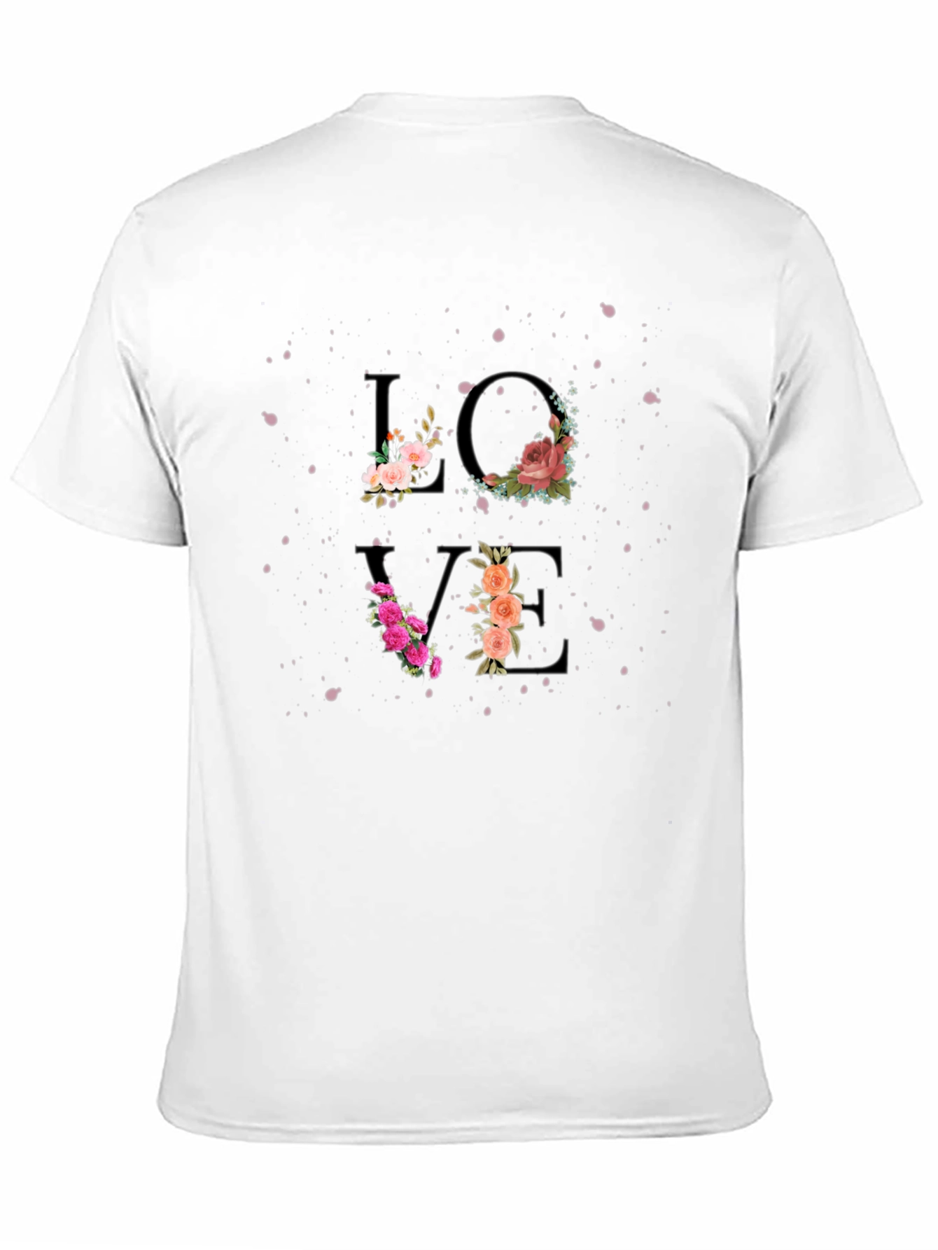Black Floral Love Graphic Tee - Stylish Black T-Shirt view 11