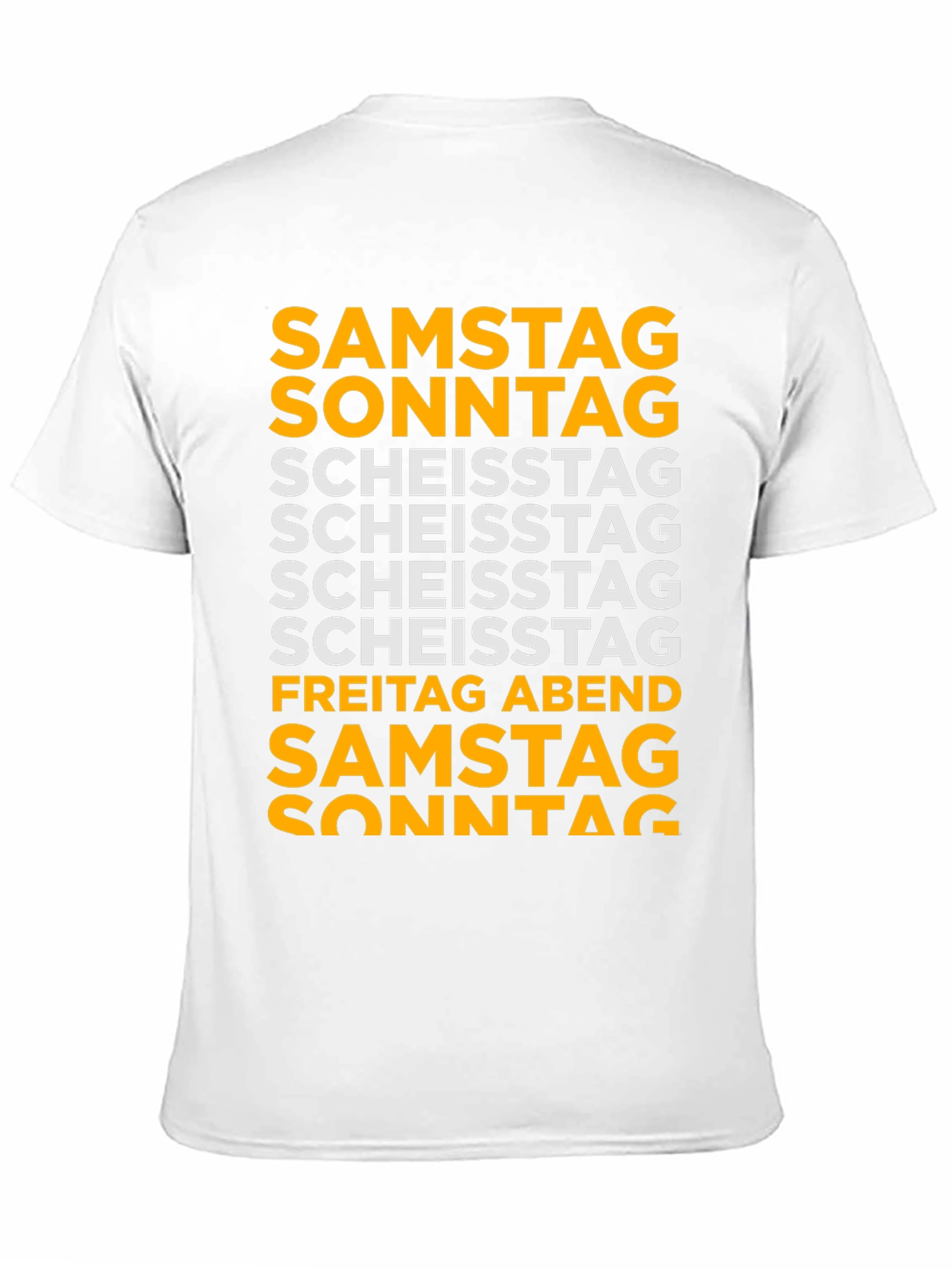 Black Funny German Days of the Week T-Shirt view 11