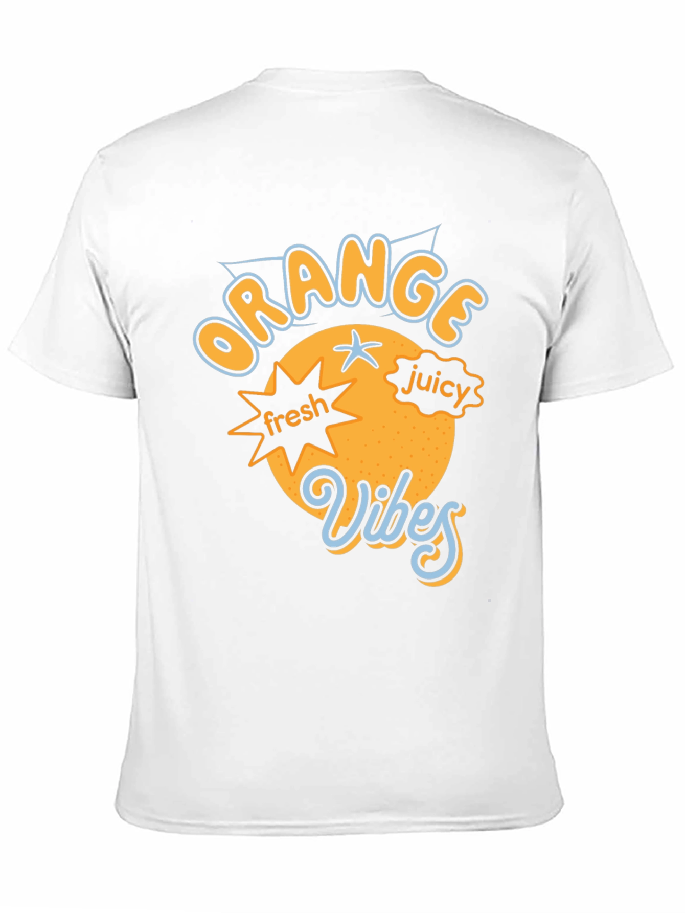 Black Orange Vibes Graphic Tee - Fresh & Fun view 11