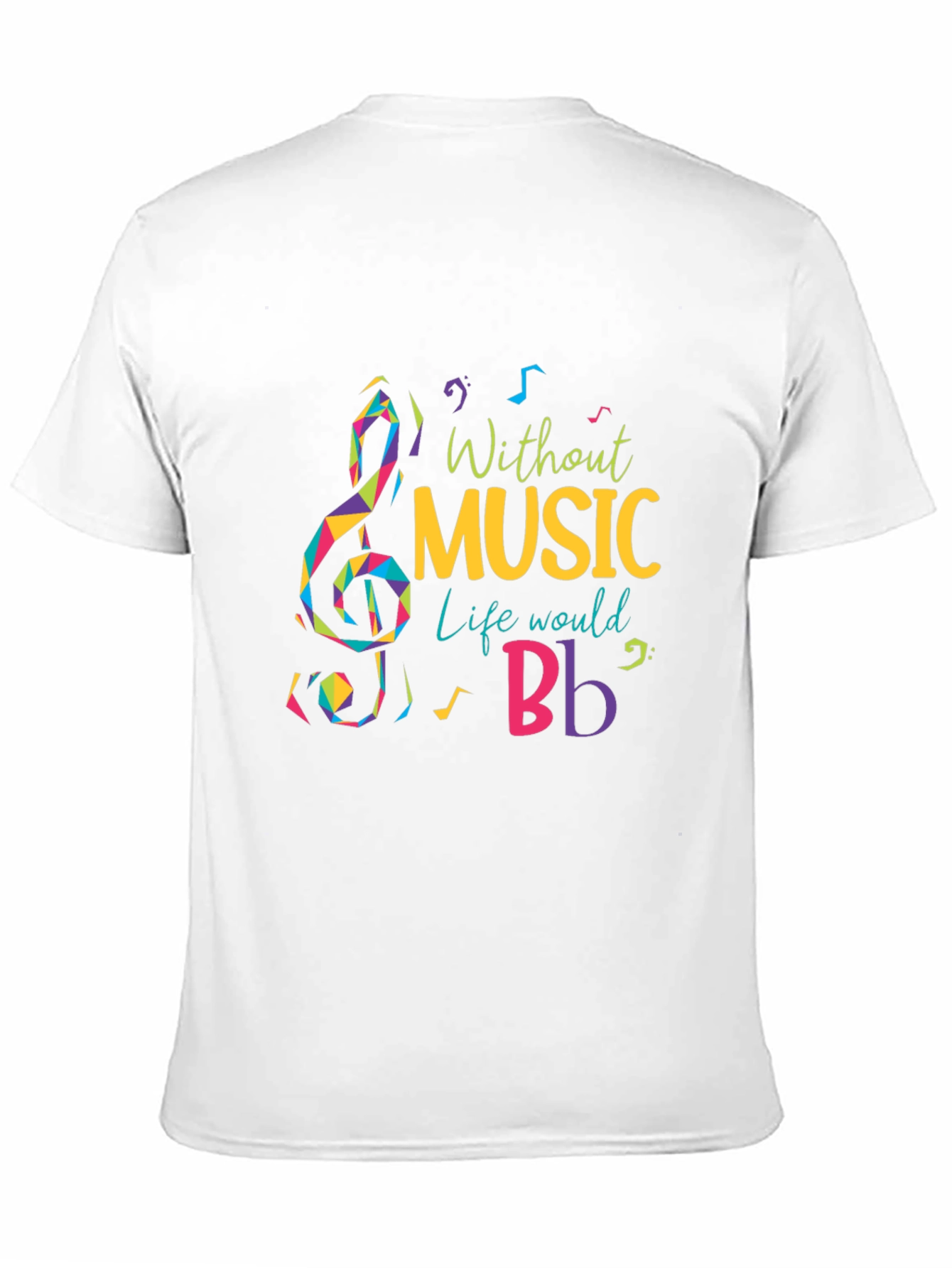Black Without Music Life Would B Flat T-Shirt view 11