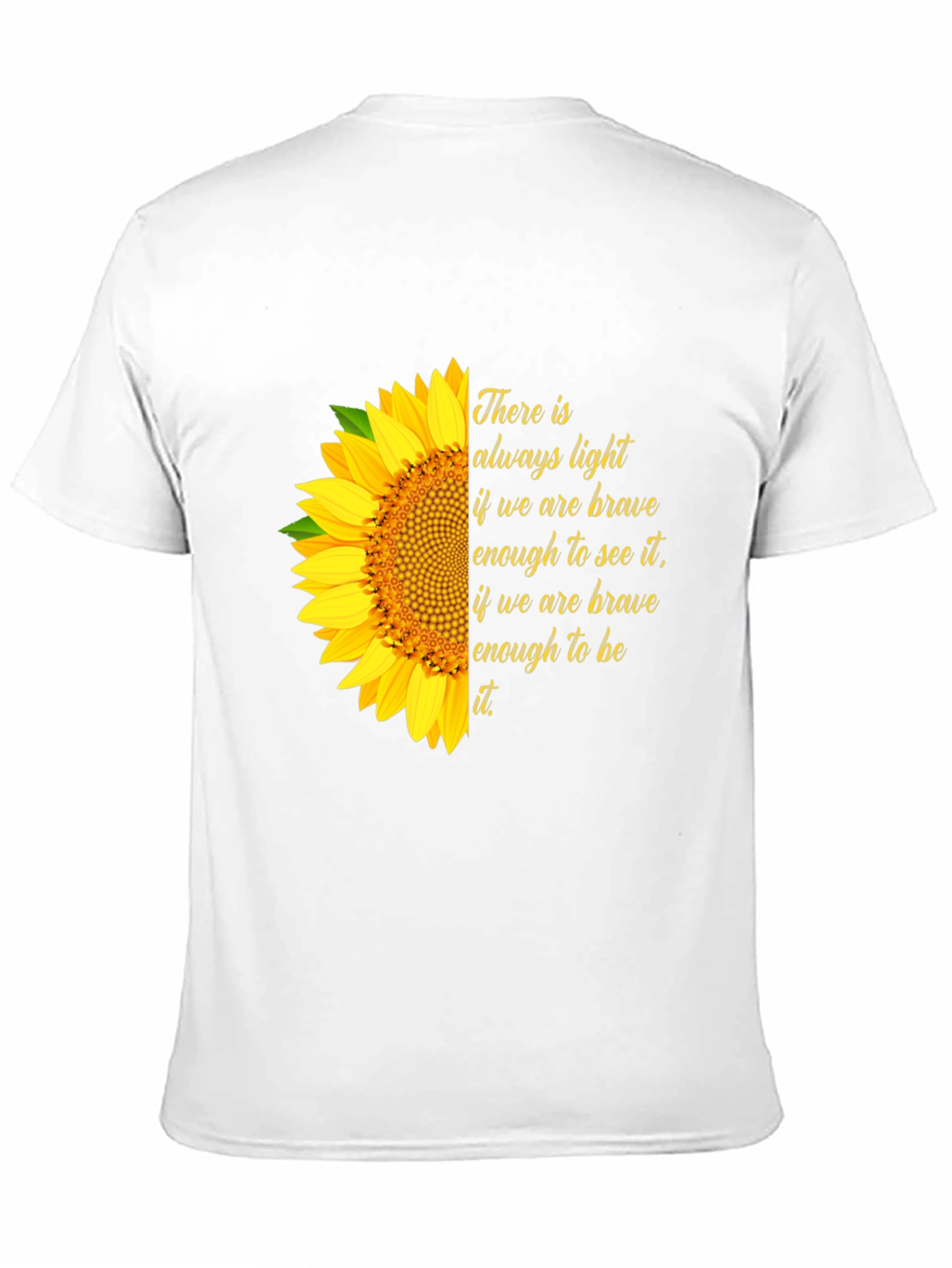 Black Sunflower Inspirational Quote Graphic Tee - "Always Light" view 11