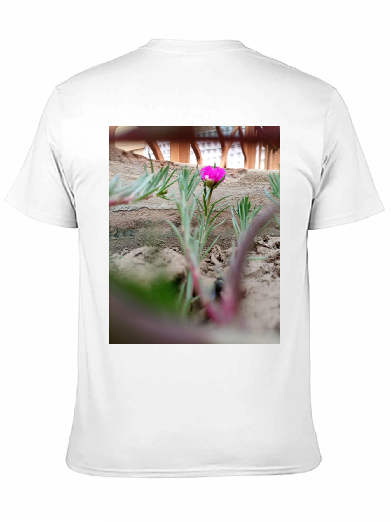 Black Unique Flower Print Black T-Shirt view 11