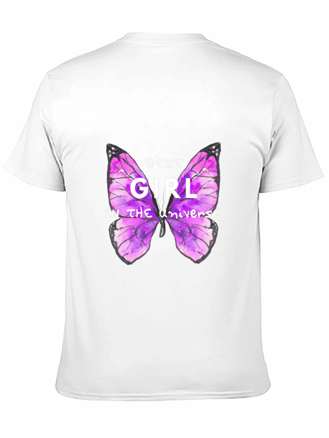 Black Best Girl Butterfly Graphic T-Shirt view 11