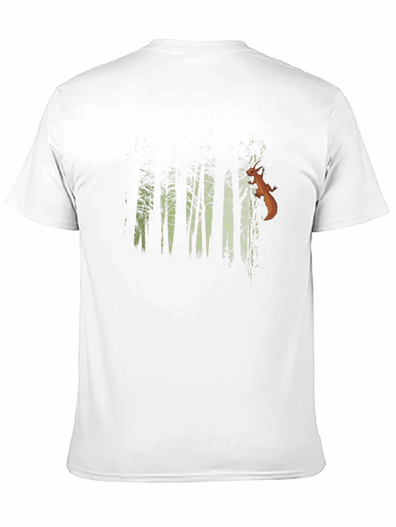 Black Nature Forest Squirrel Graphic T-Shirt view 11
