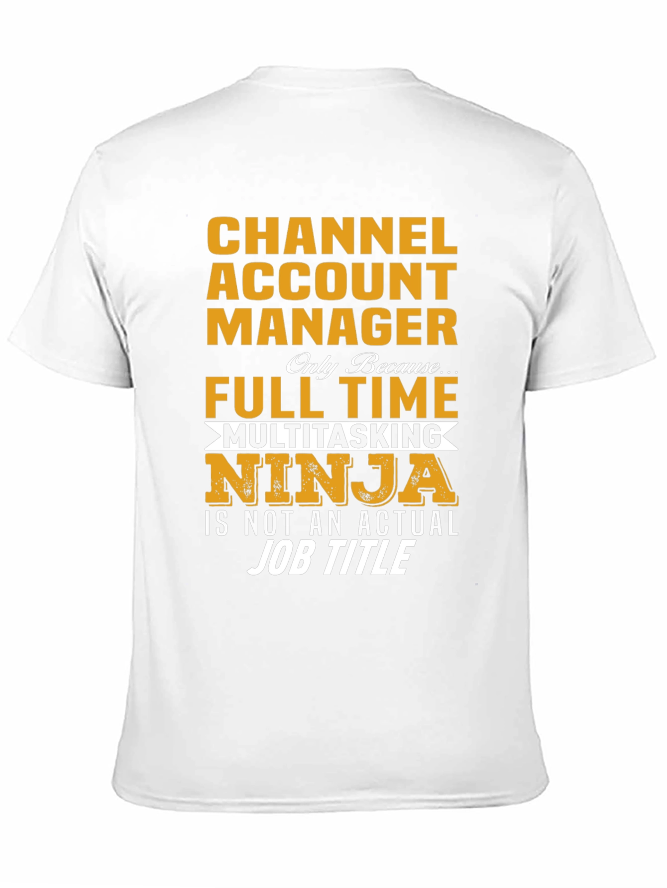 Black Channel Account Manager Multitasking Ninja T-Shirt view 11