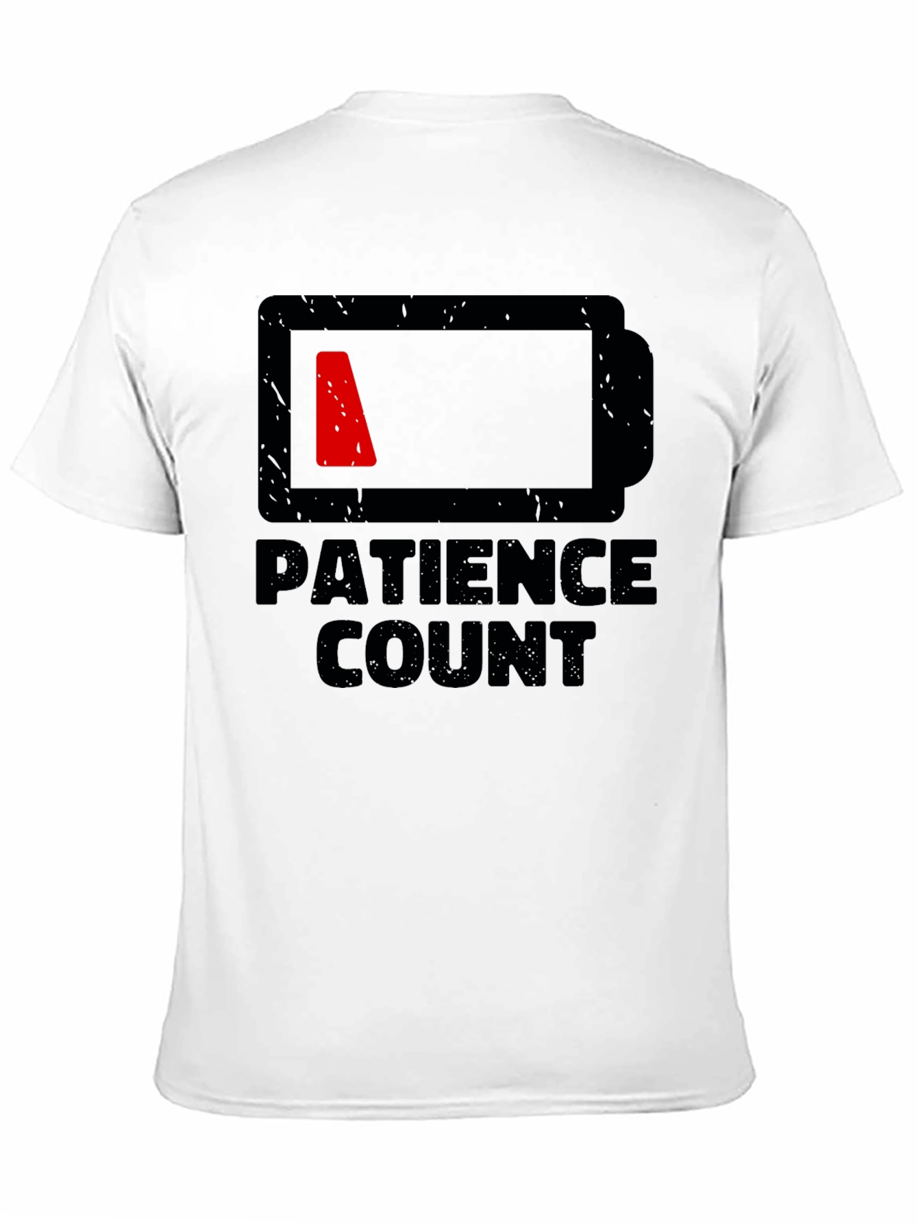 Black Patience Count Low Battery Graphic Tee - Black view 11
