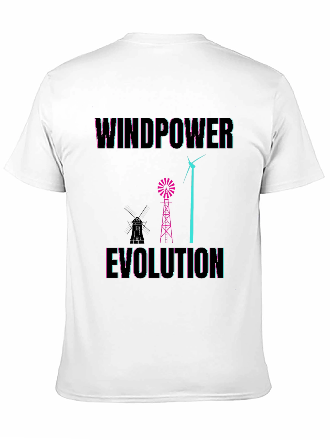 Black Windpower Evolution Graphic Tee - Black Cotton T-Shirt view 11