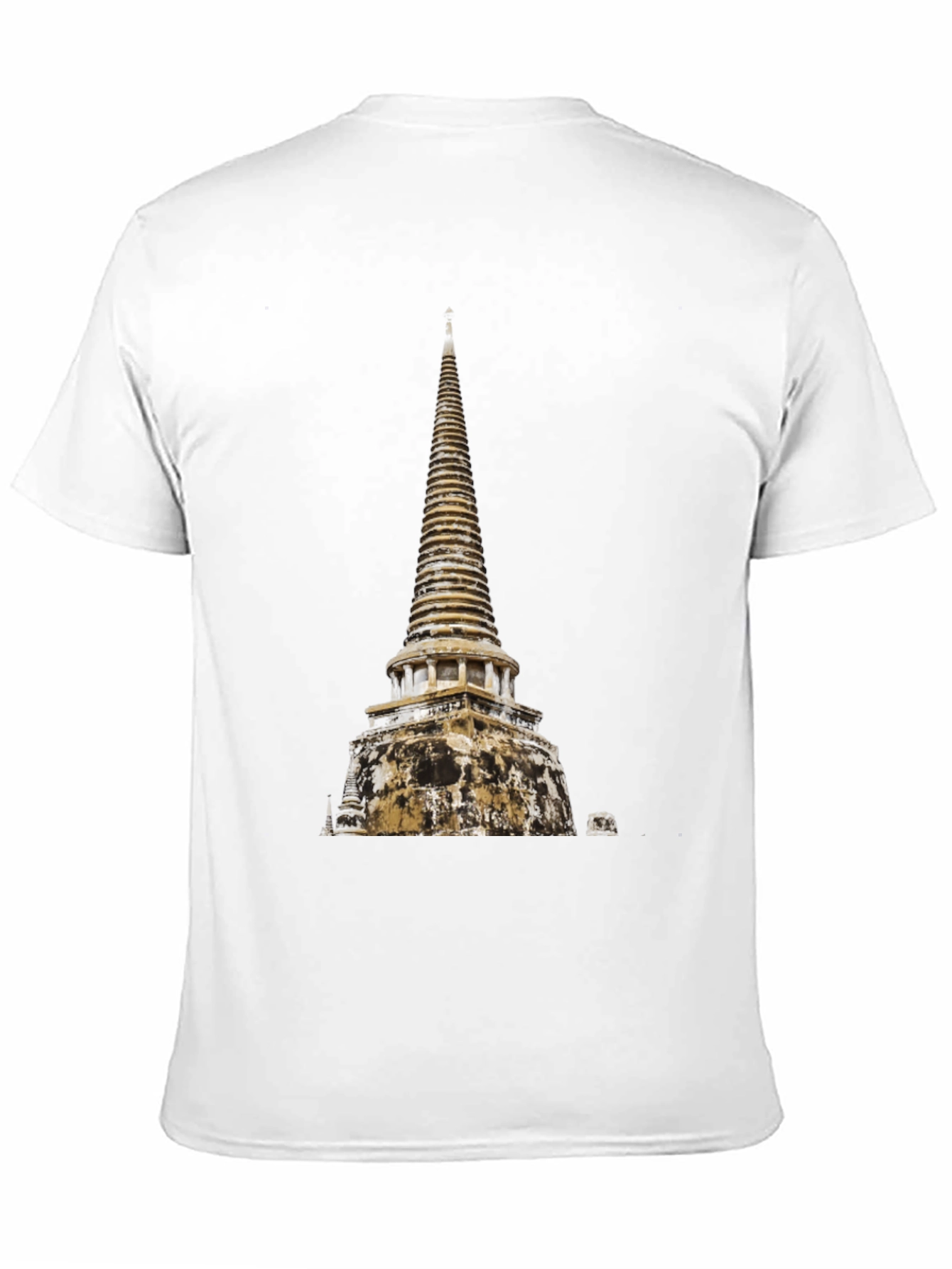 Black Temple Print Black T-Shirt view 11
