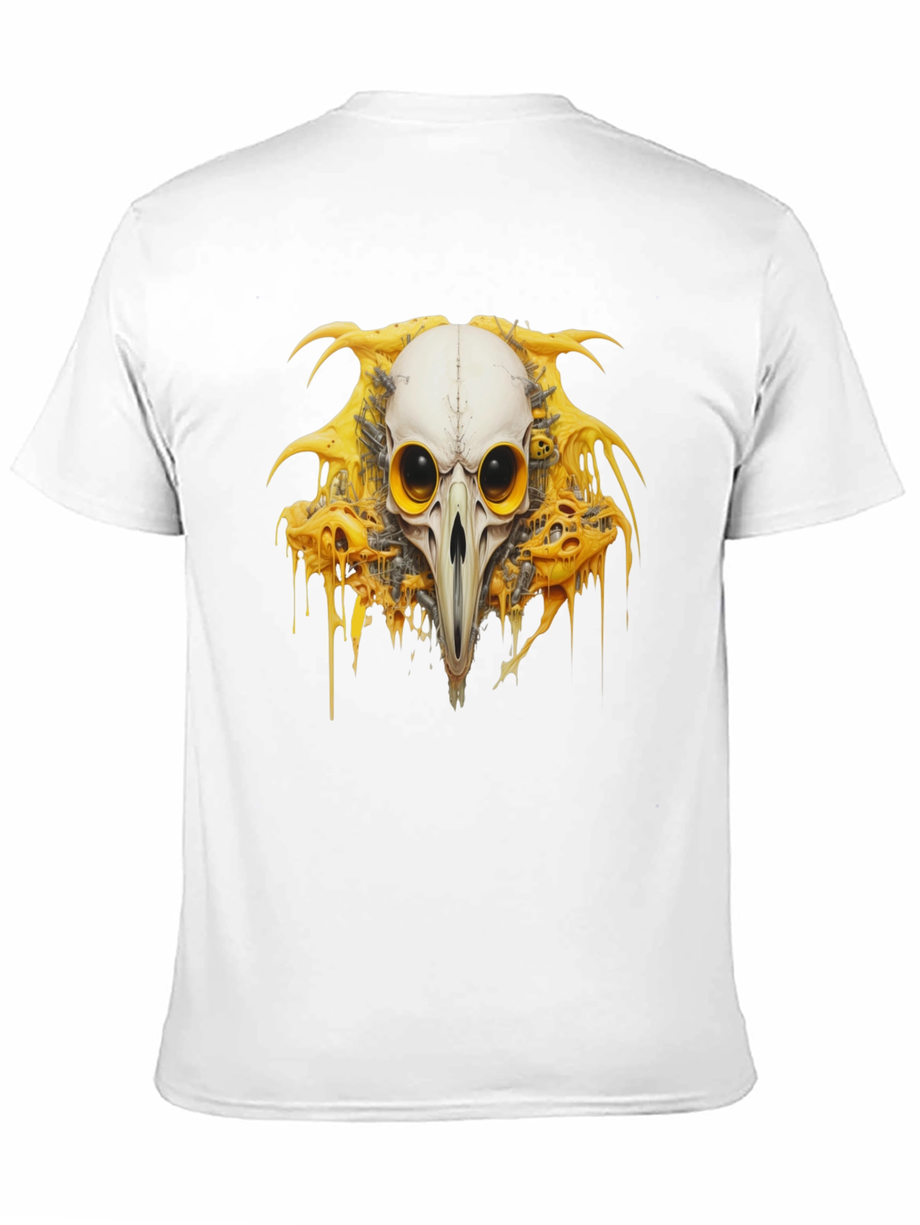 Black Skull Bird T-Shirt - Unique Graphic Tee view 11