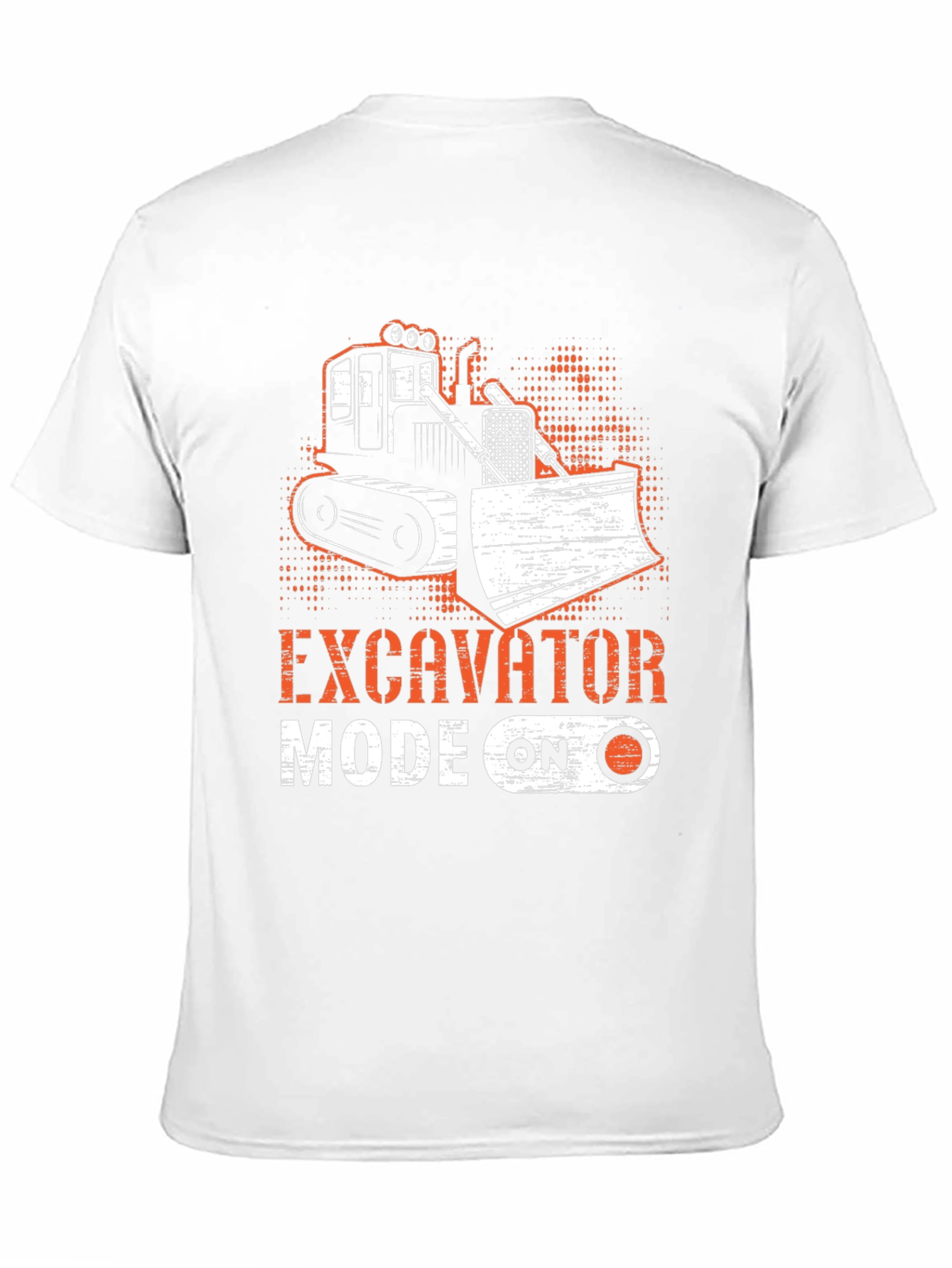 Black Excavator Mode On Black T-Shirt view 11