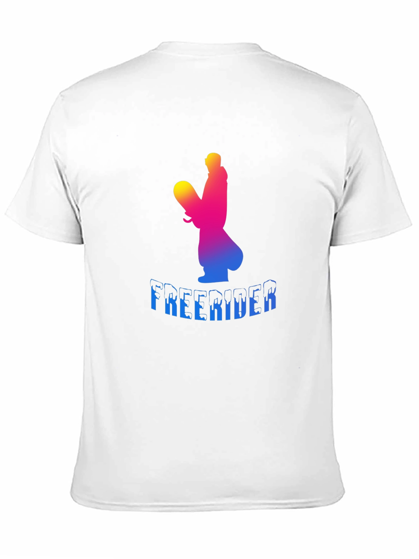 Black Freerider Skier Graphic Tee - Black Unisex T-Shirt view 11