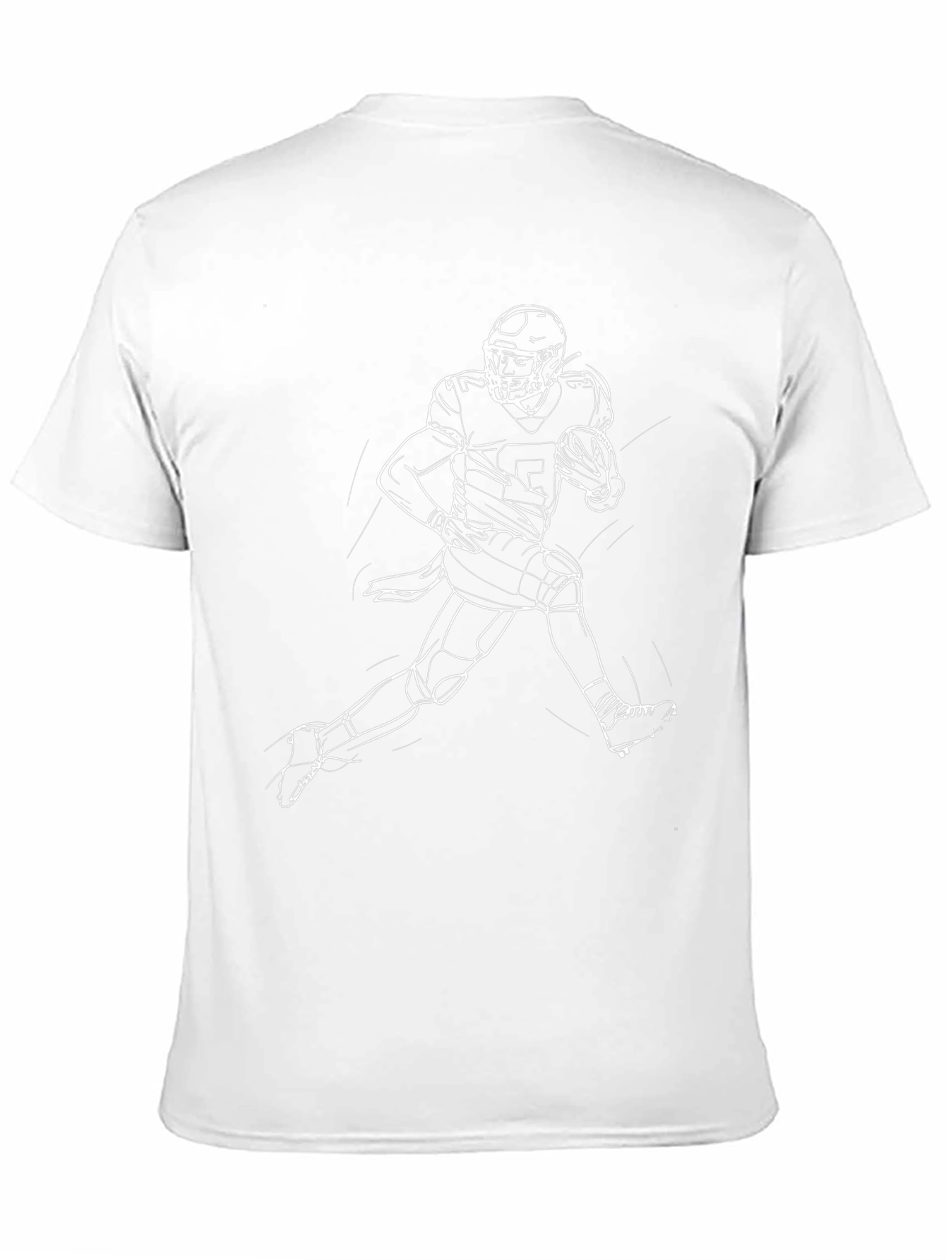 Black Football Player Sketch T-Shirt view 11