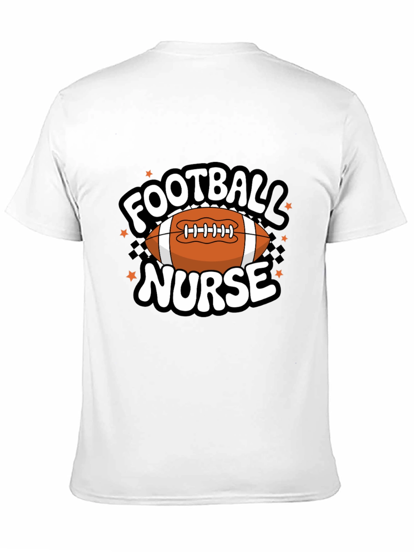 Black Football Nurse Graphic T-Shirt view 11