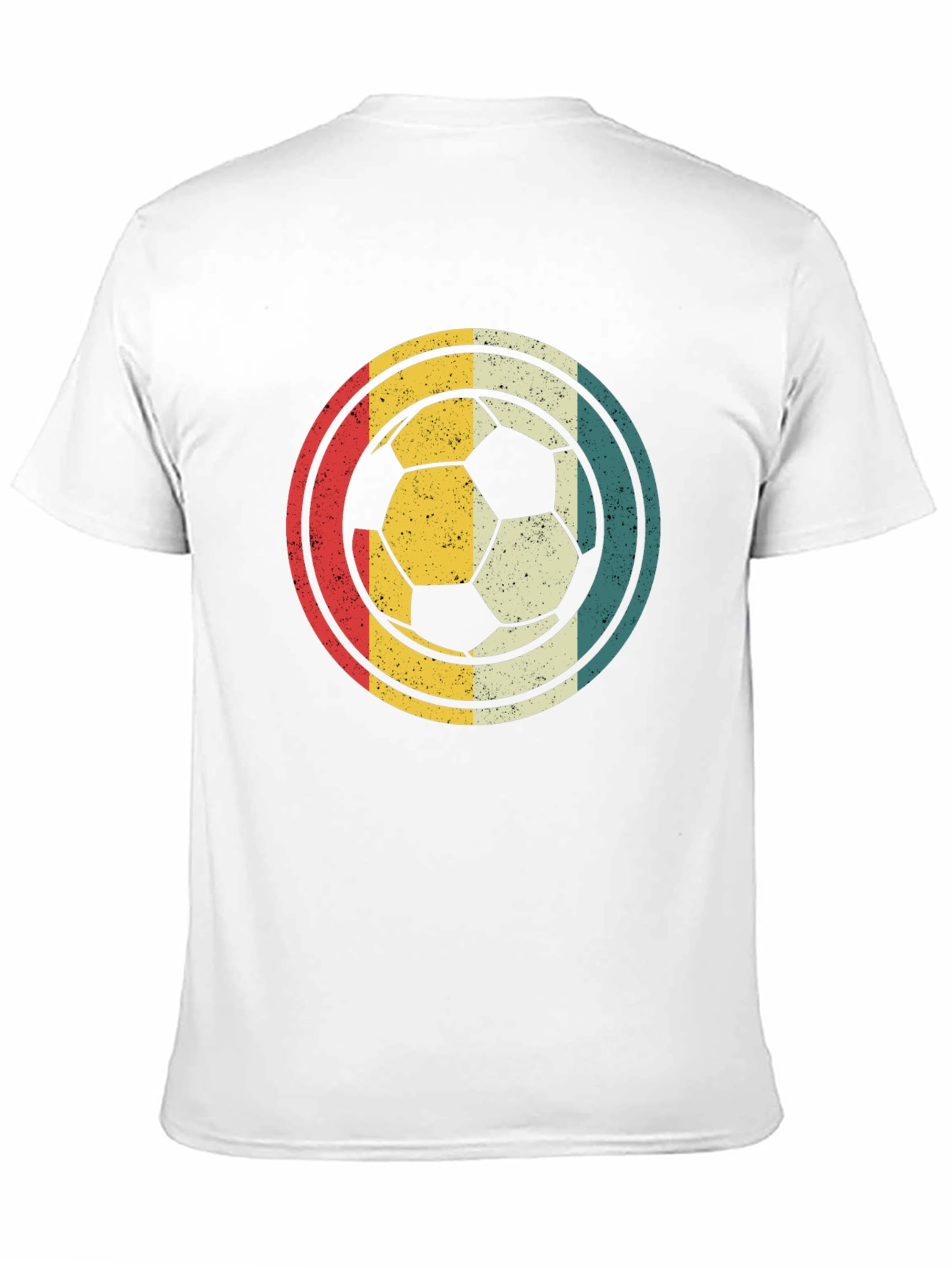 Black Retro Soccer Ball Graphic T-Shirt view 11