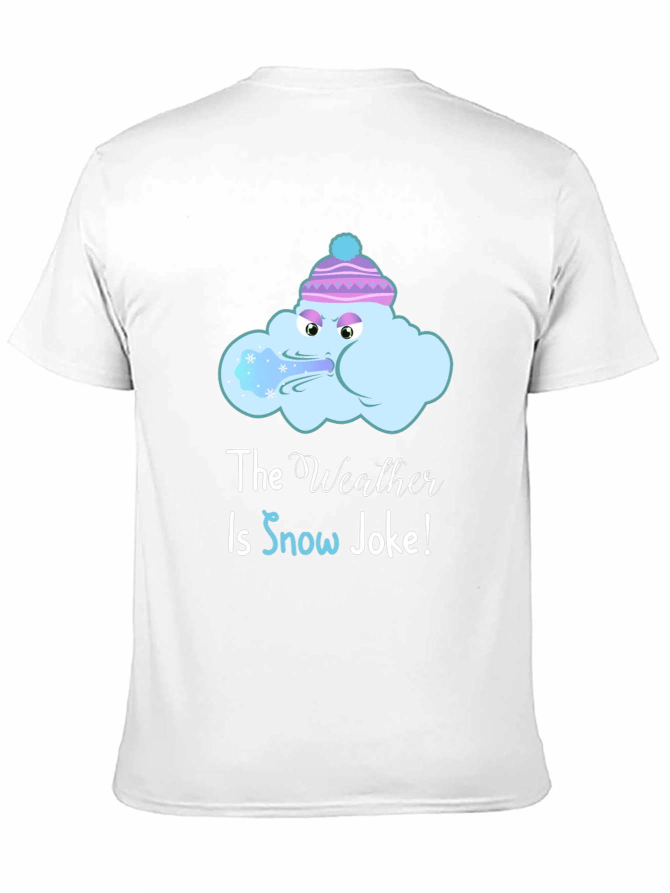 Black Funny Winter Weather T-Shirt - Snow Joke Graphic Tee view 11