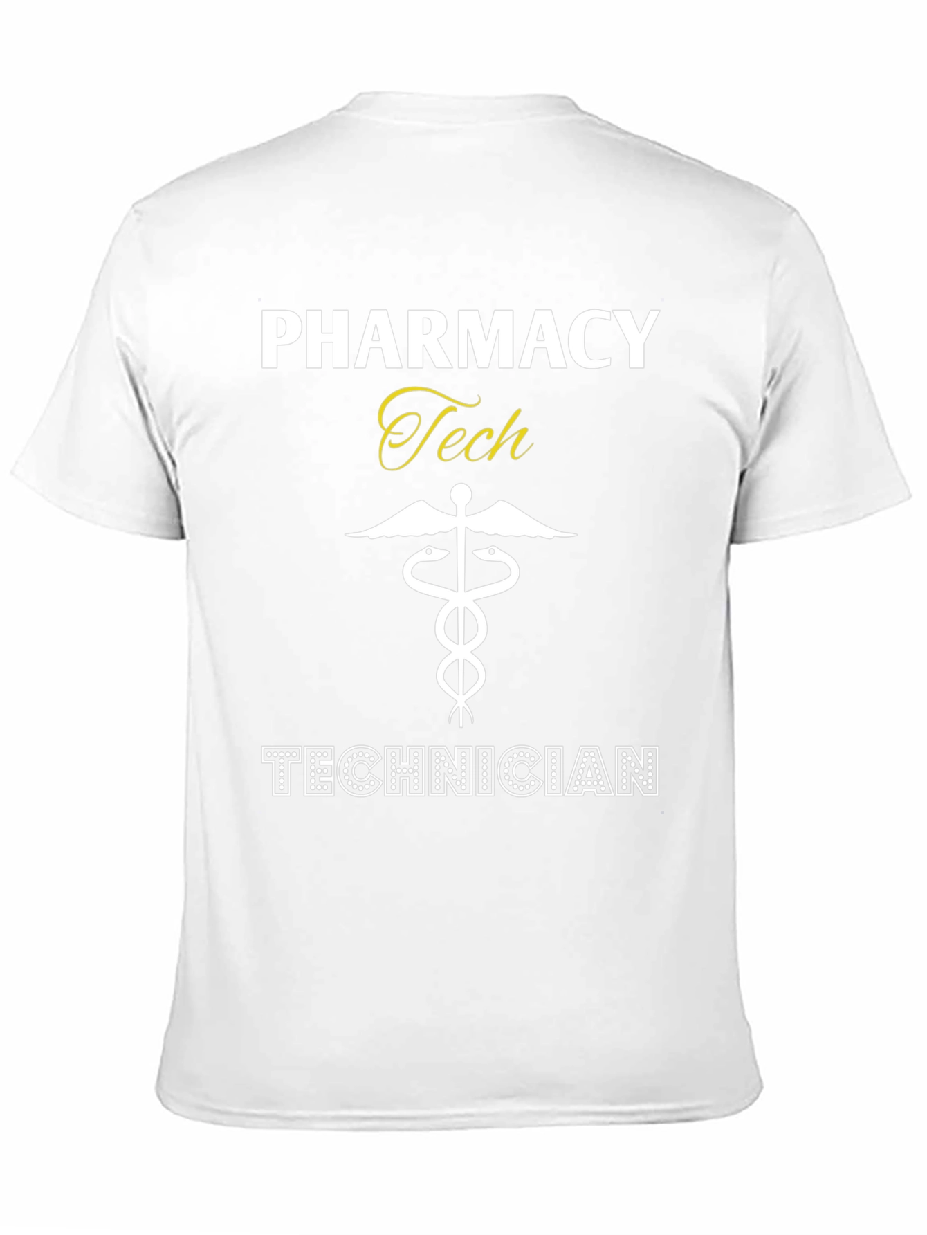 Black Pharmacy Technician T-Shirt - Caduceus Symbol view 11