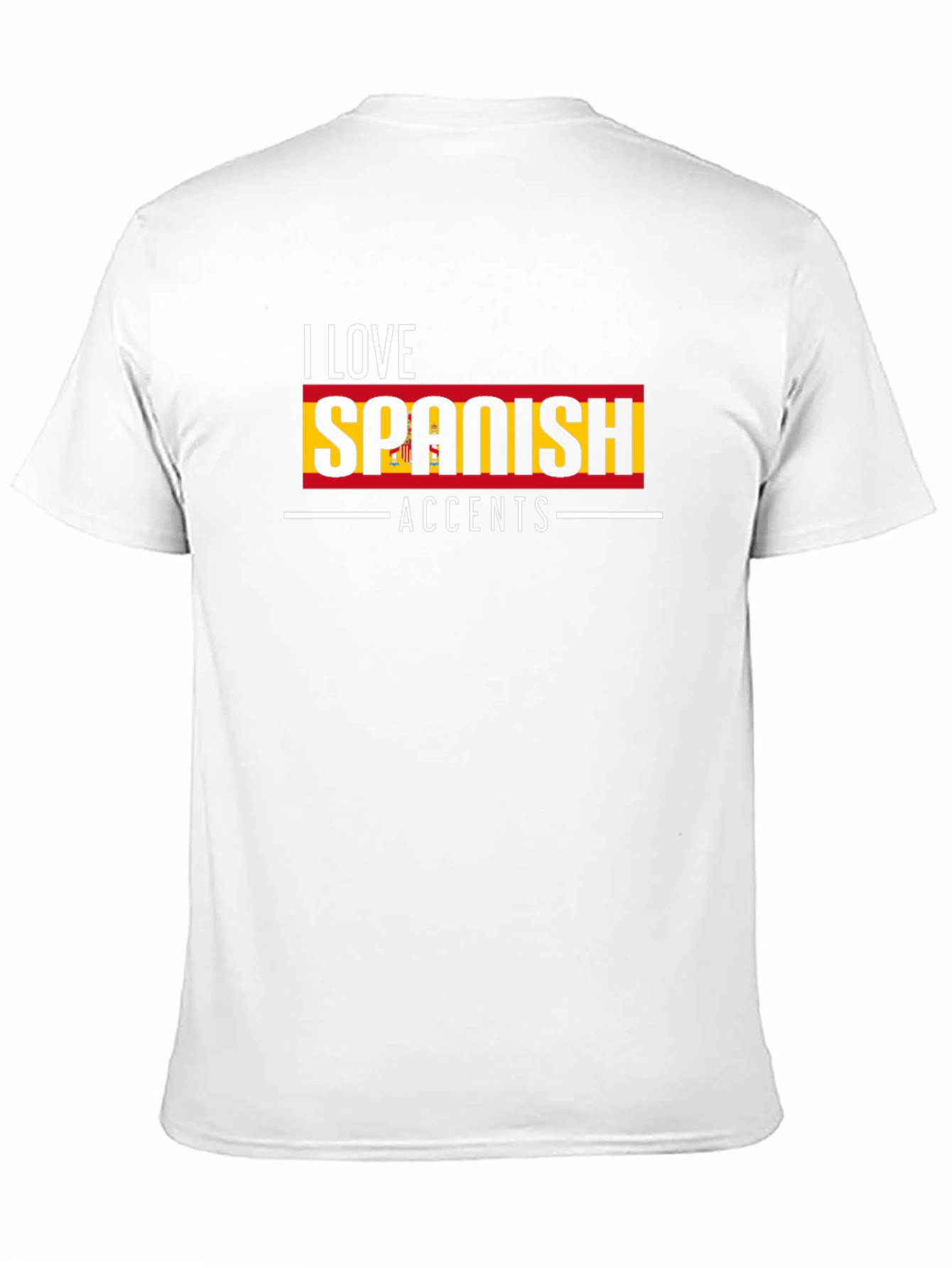 Black I Love Spanish Accents T-Shirt - Black view 11