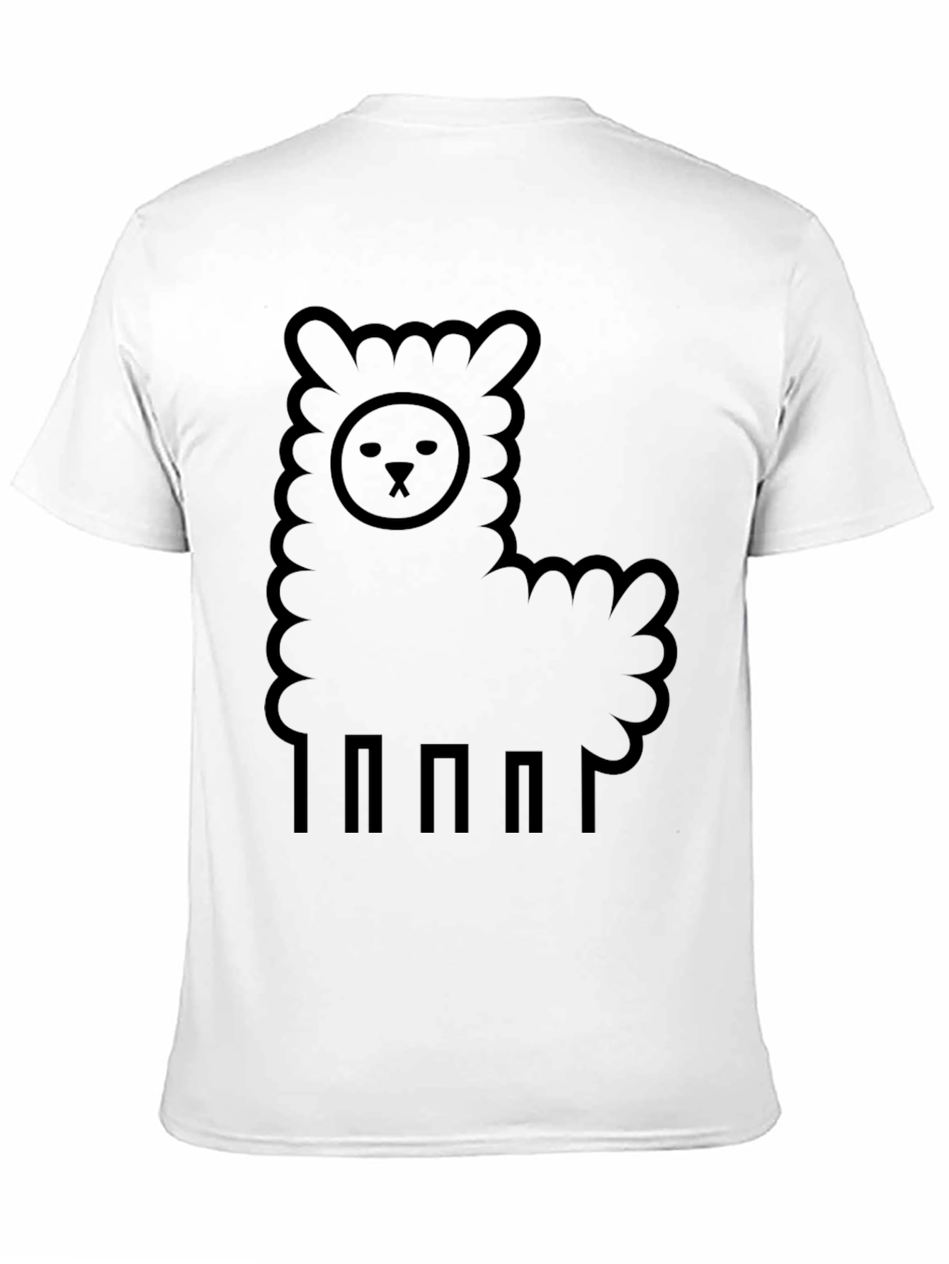 Black Llama Graphic Tee - Black Casual Comfort view 11