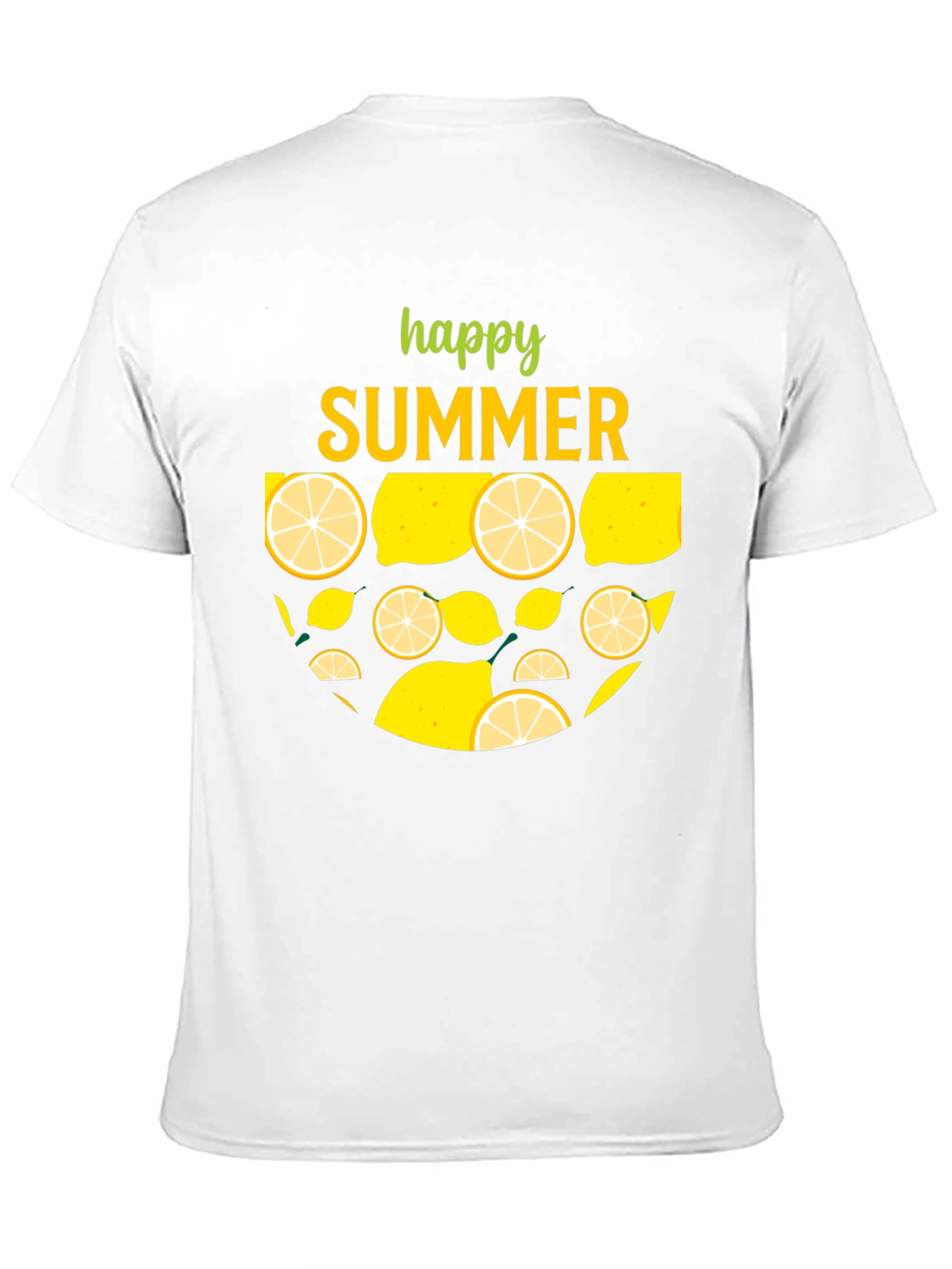Black Happy Summer Lemon Graphic T-Shirt view 11